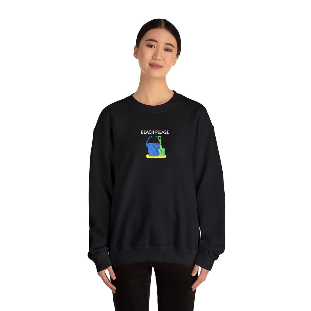 Beach Please Crewneck Sweatshirt- Unisex