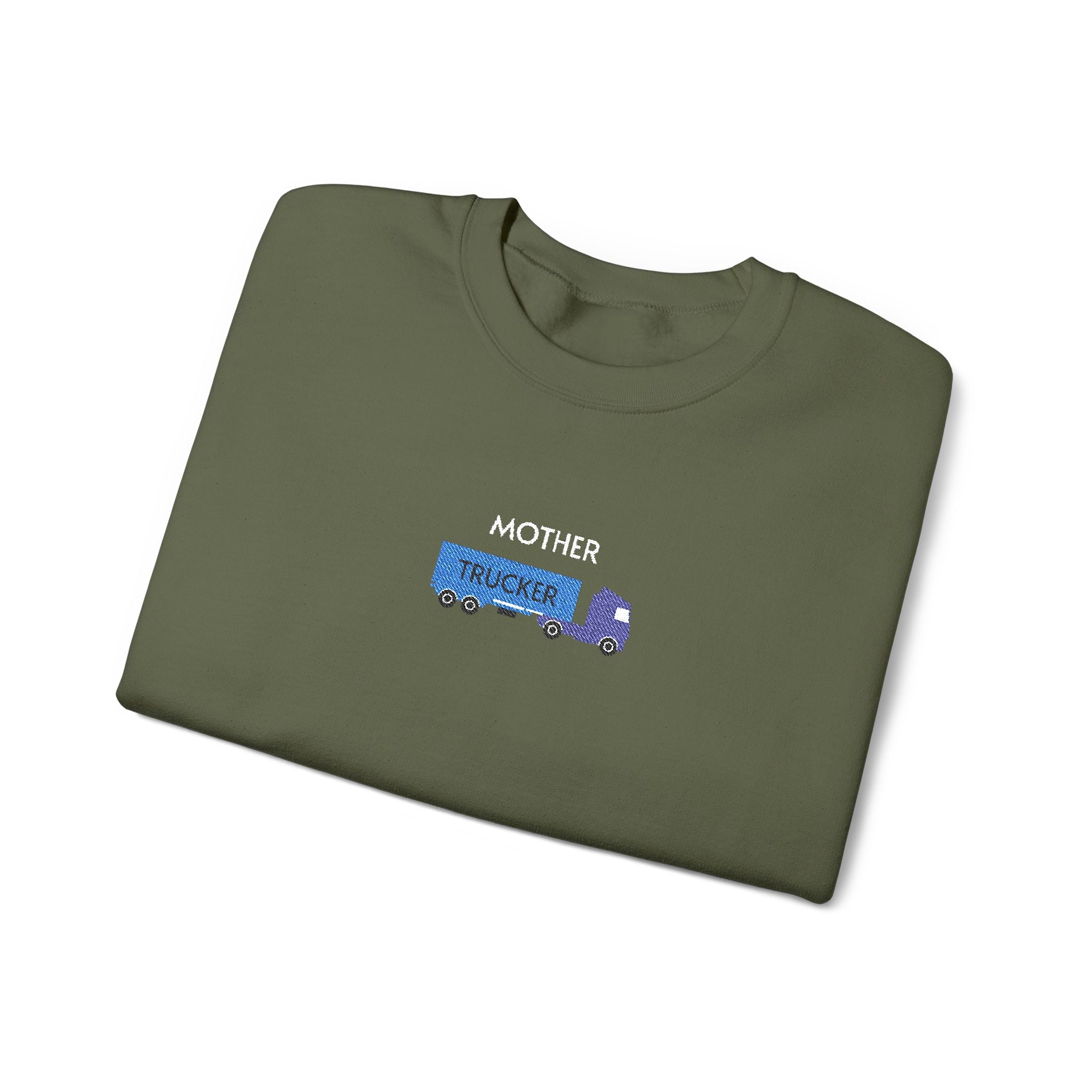 Mother Trucker Crewneck Sweatshirt- Unisex