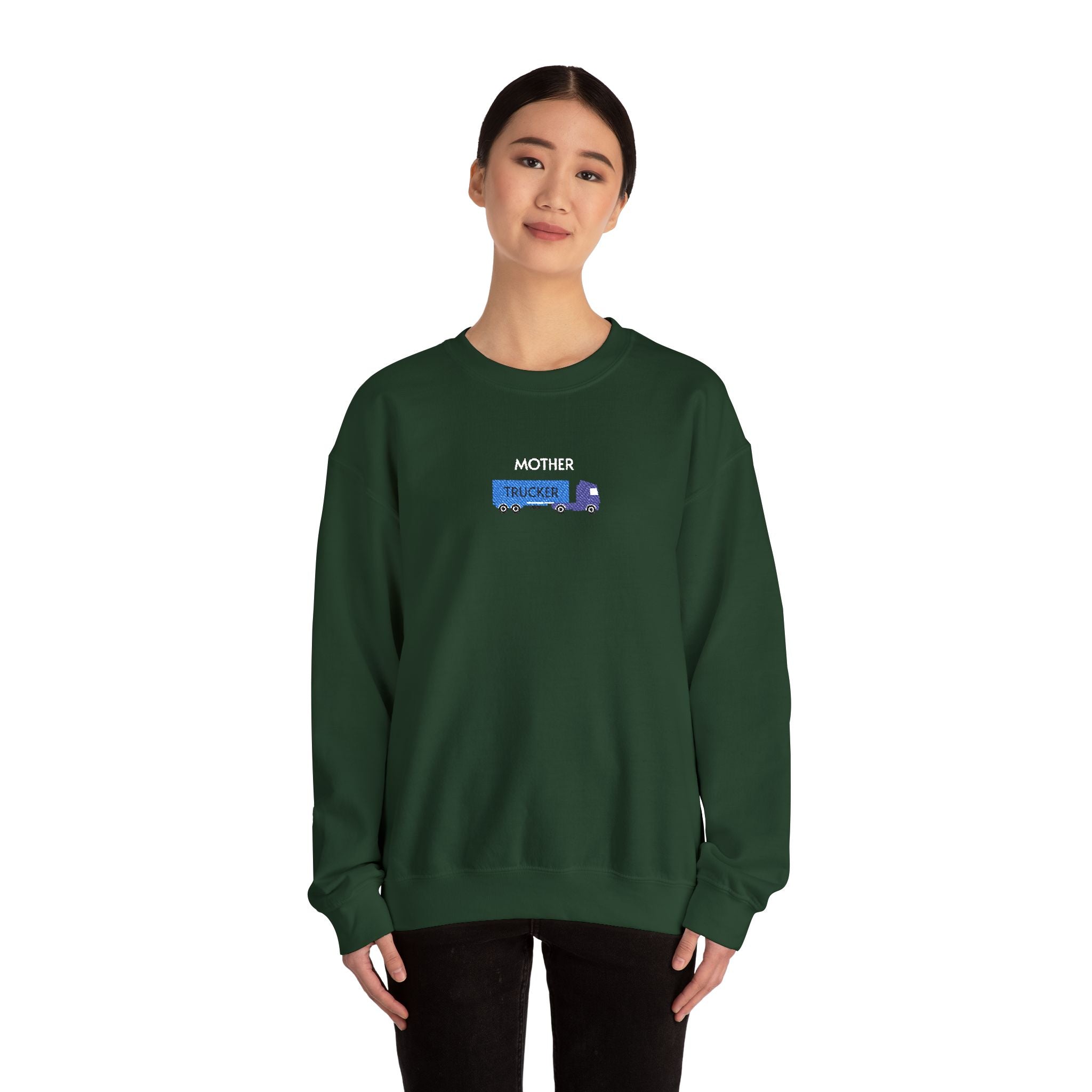 Mother Trucker Crewneck Sweatshirt- Unisex