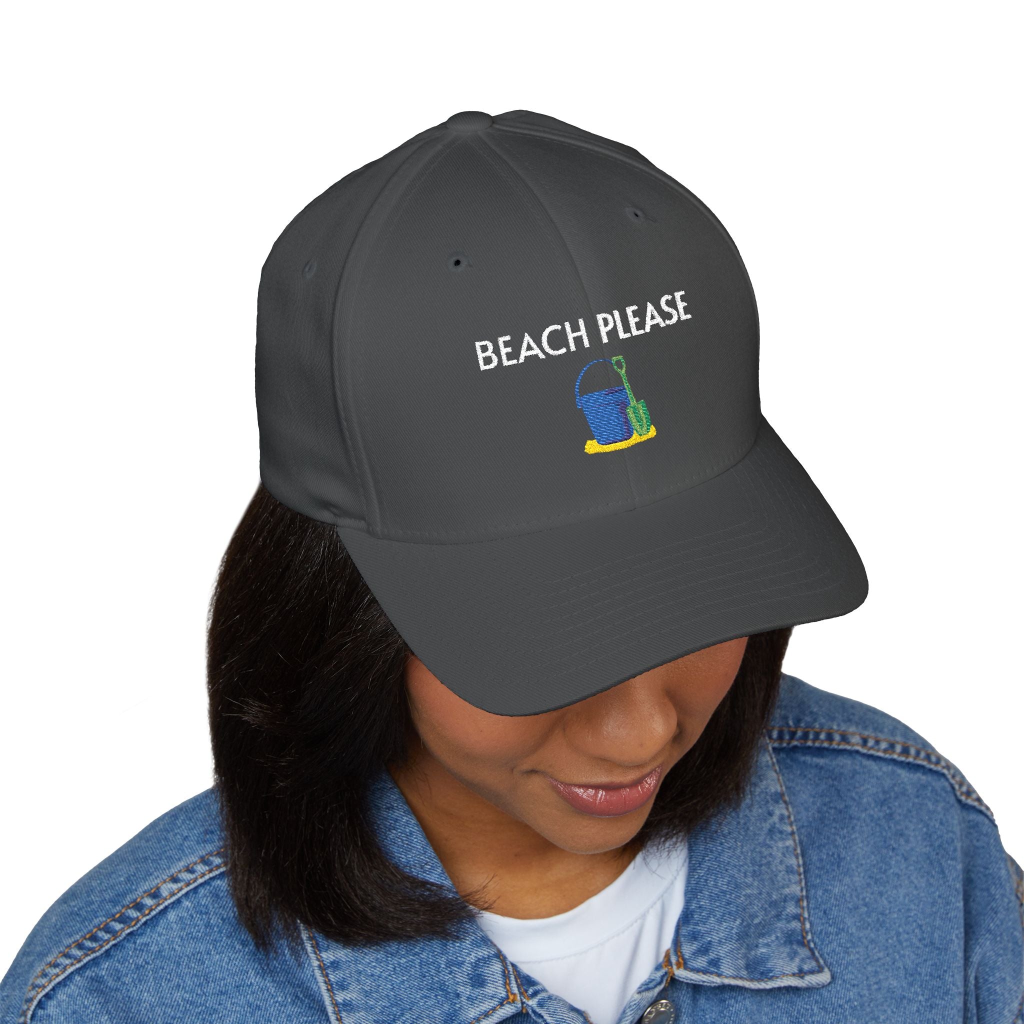 Beach Please Cap | Embroidered structured hat