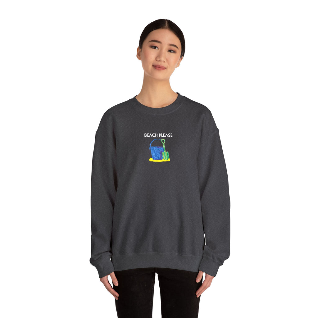 Beach Please Crewneck Sweatshirt- Unisex