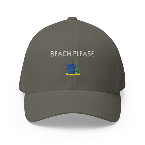 Beach Please Cap | Embroidered structured hat