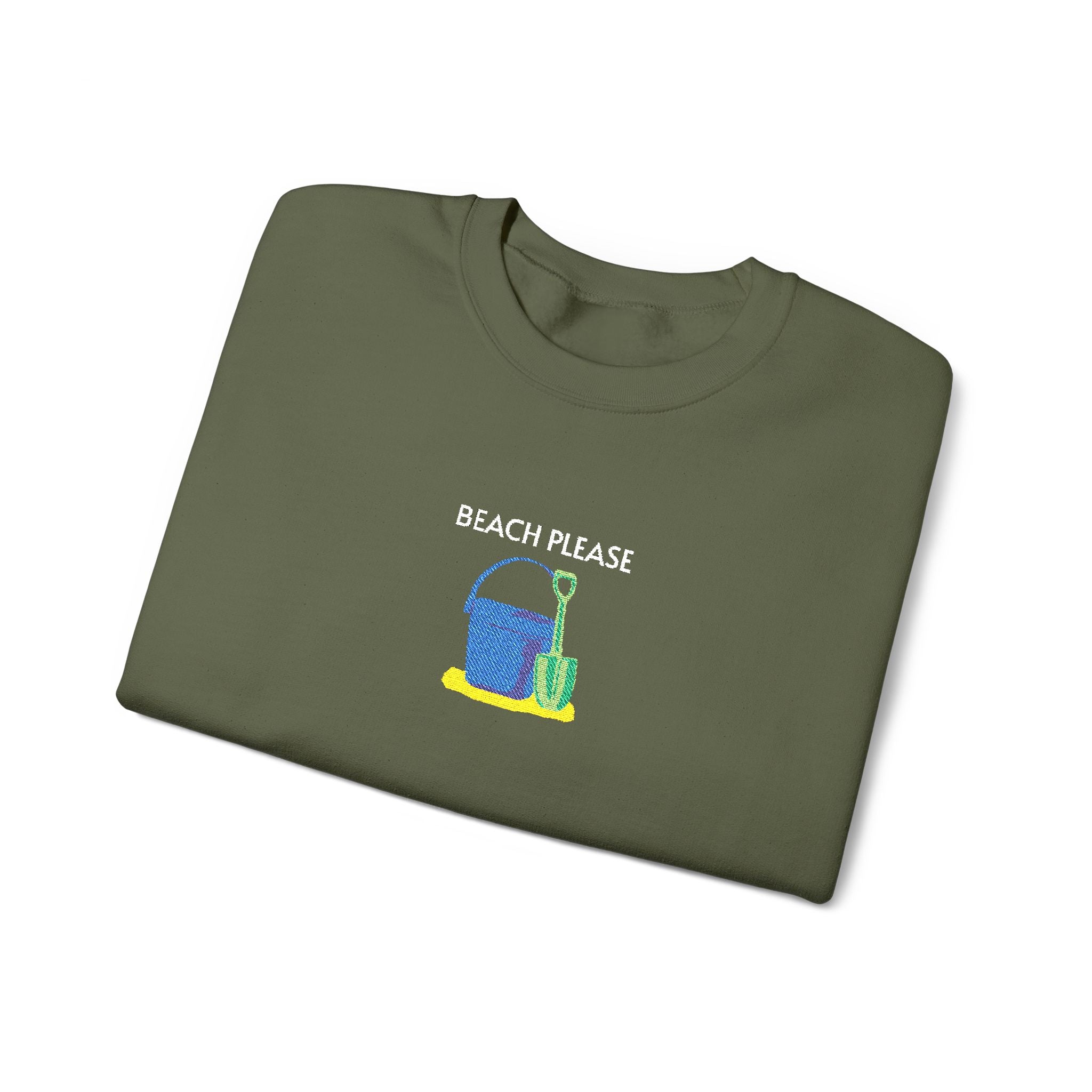 Beach Please Crewneck Sweatshirt- Unisex