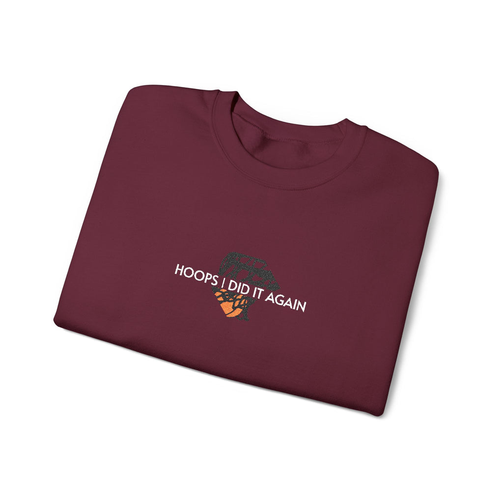 Basketball- Hoops I Did It Again Crewneck Sweatshirt- Unisex