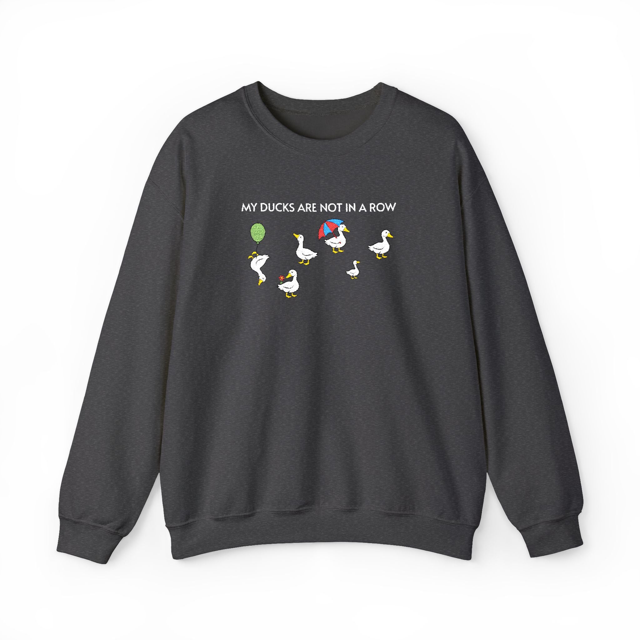 Ducks In A Row Crewneck Sweatshirt- Unisex