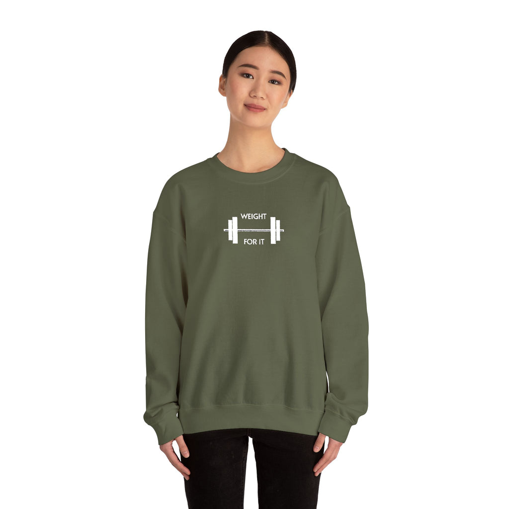 Weightlifting- Weight For It Crewneck Sweatshirt- Unisex