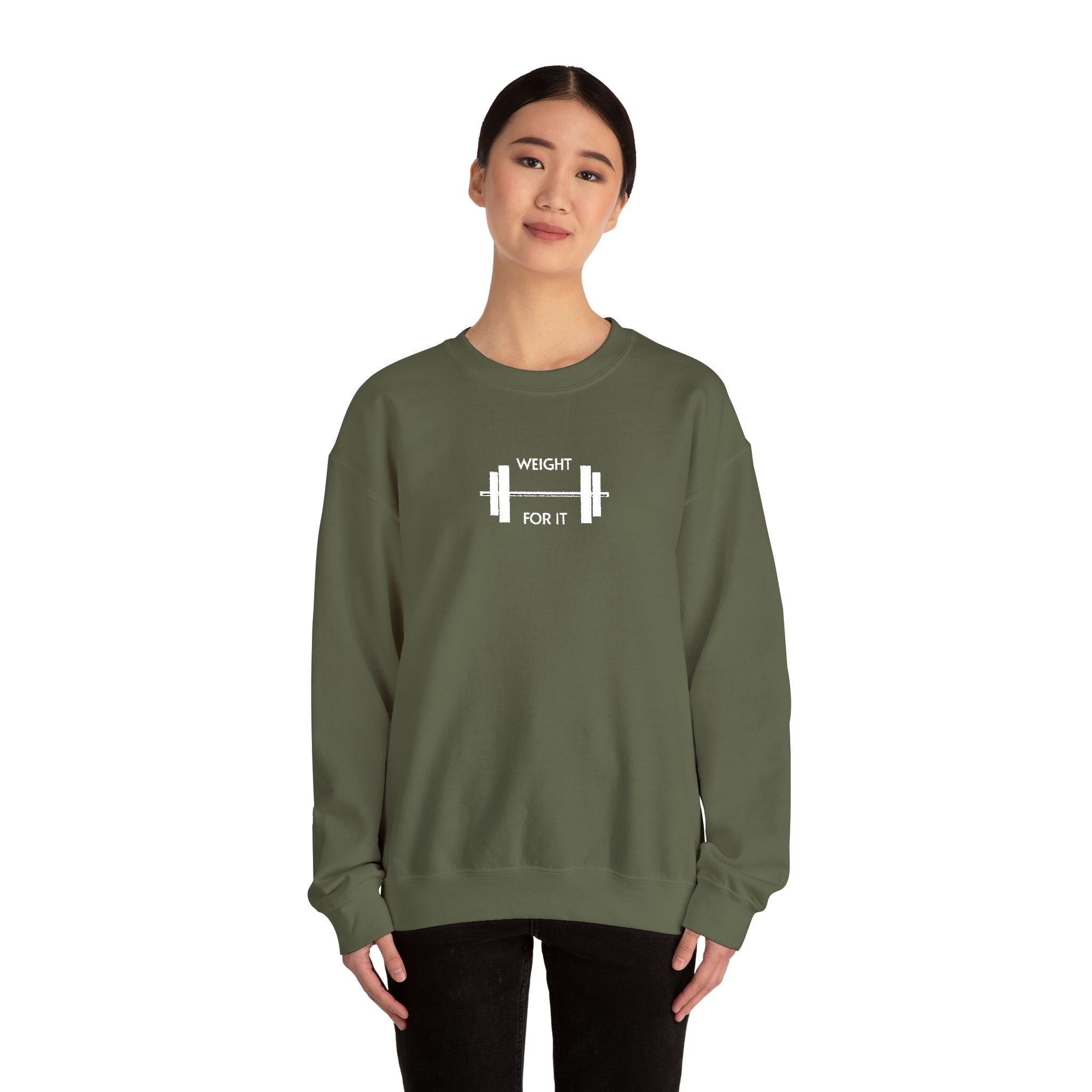 Weightlifting- Weight For It Crewneck Sweatshirt- Unisex