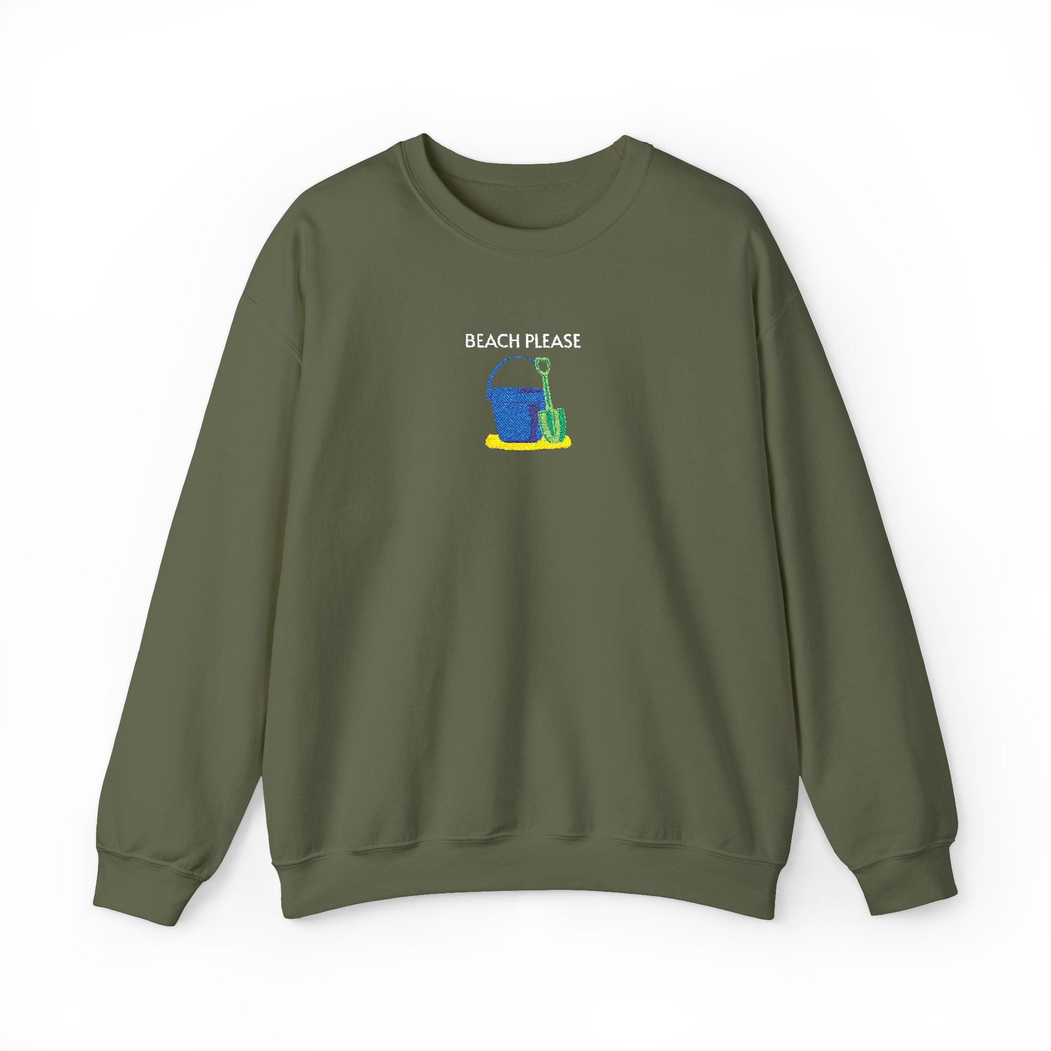 Beach Please Crewneck Sweatshirt- Unisex