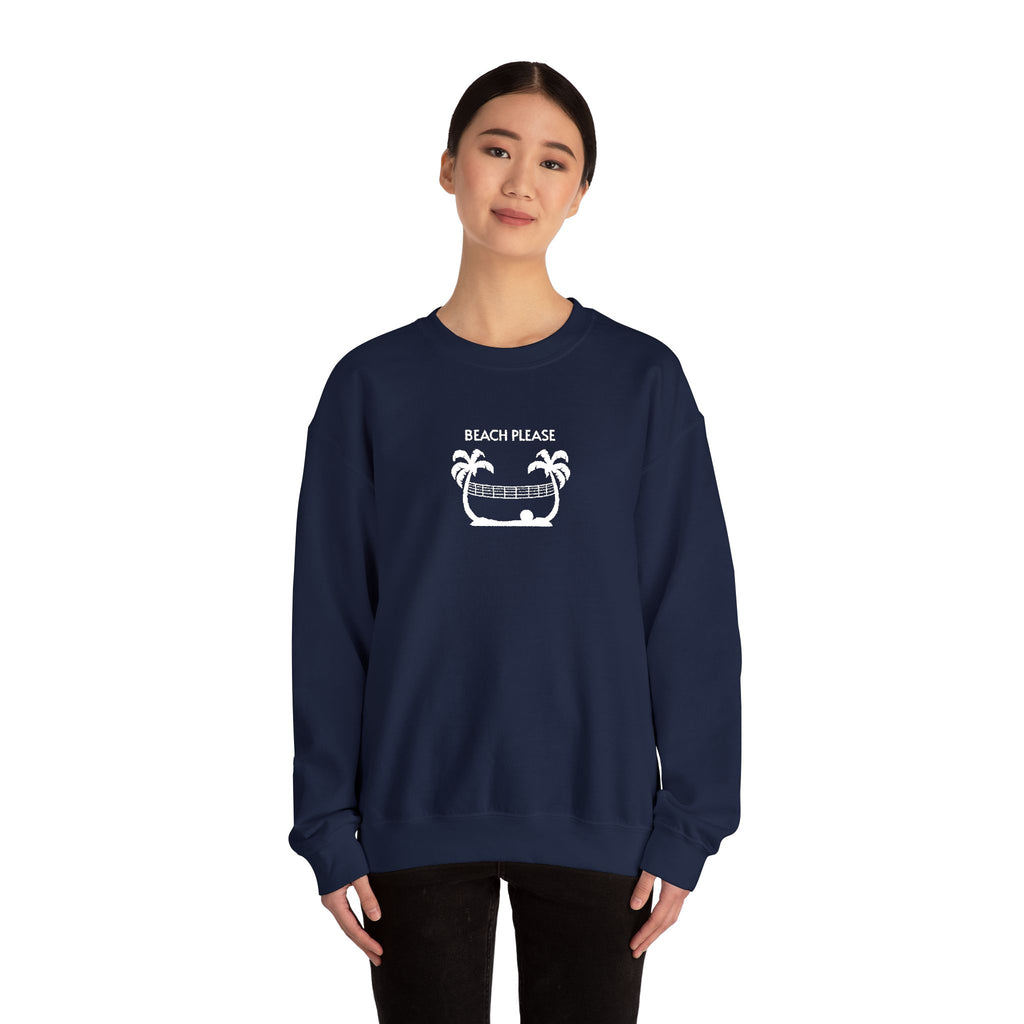 Volleyball- Beach Pease Crewneck Sweatshirt- Unisex