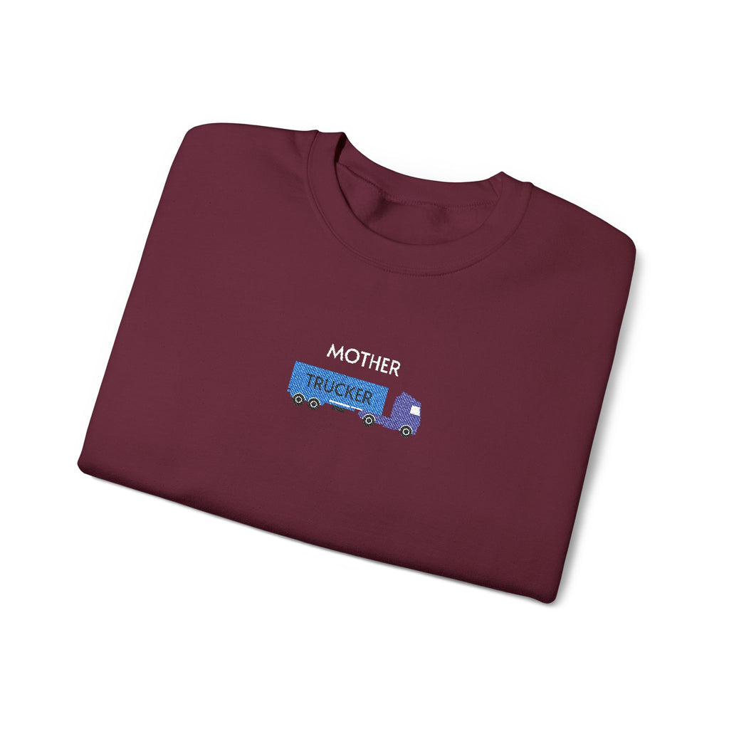 Mother Trucker Crewneck Sweatshirt- Unisex