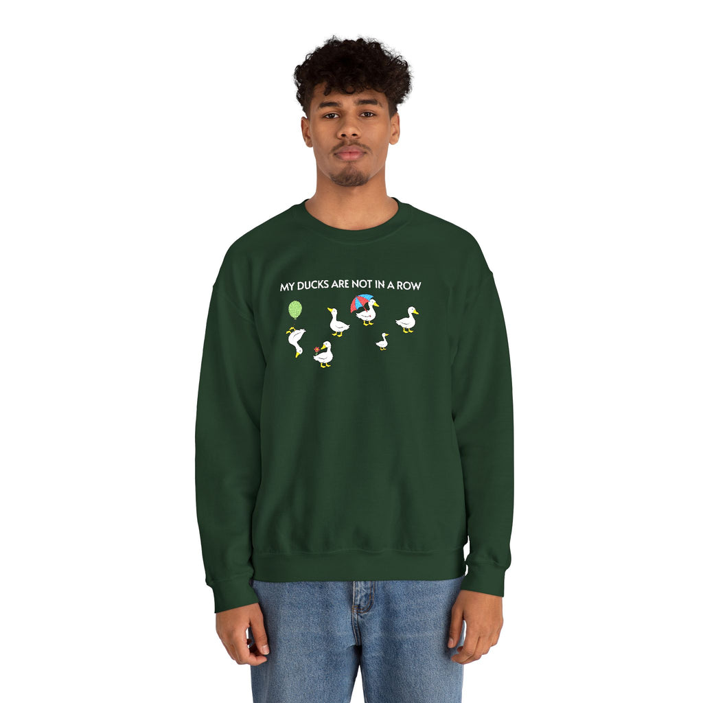 Ducks In A Row Crewneck Sweatshirt- Unisex