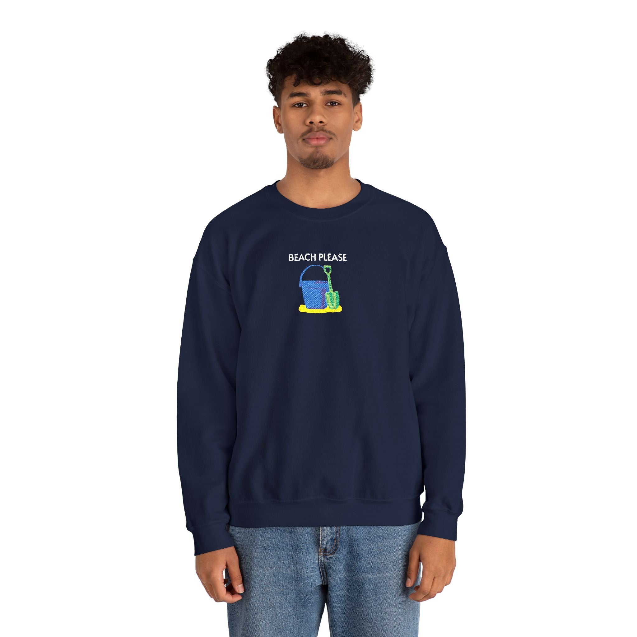 Beach Please Crewneck Sweatshirt- Unisex
