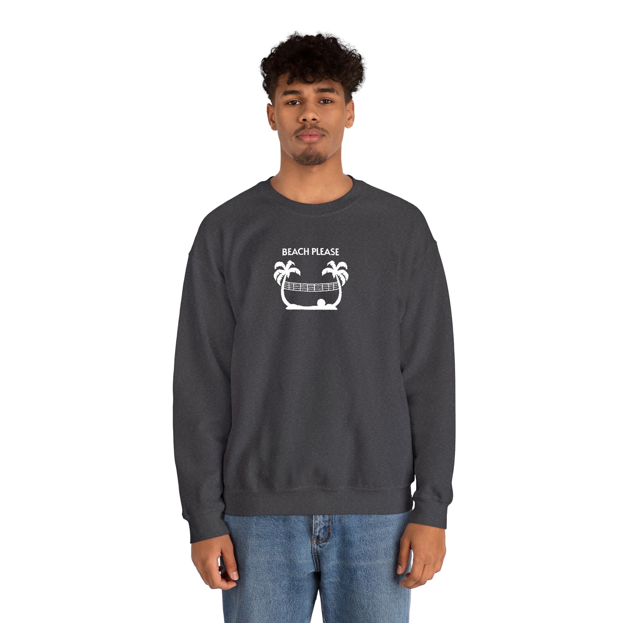 Volleyball- Beach Pease Crewneck Sweatshirt- Unisex