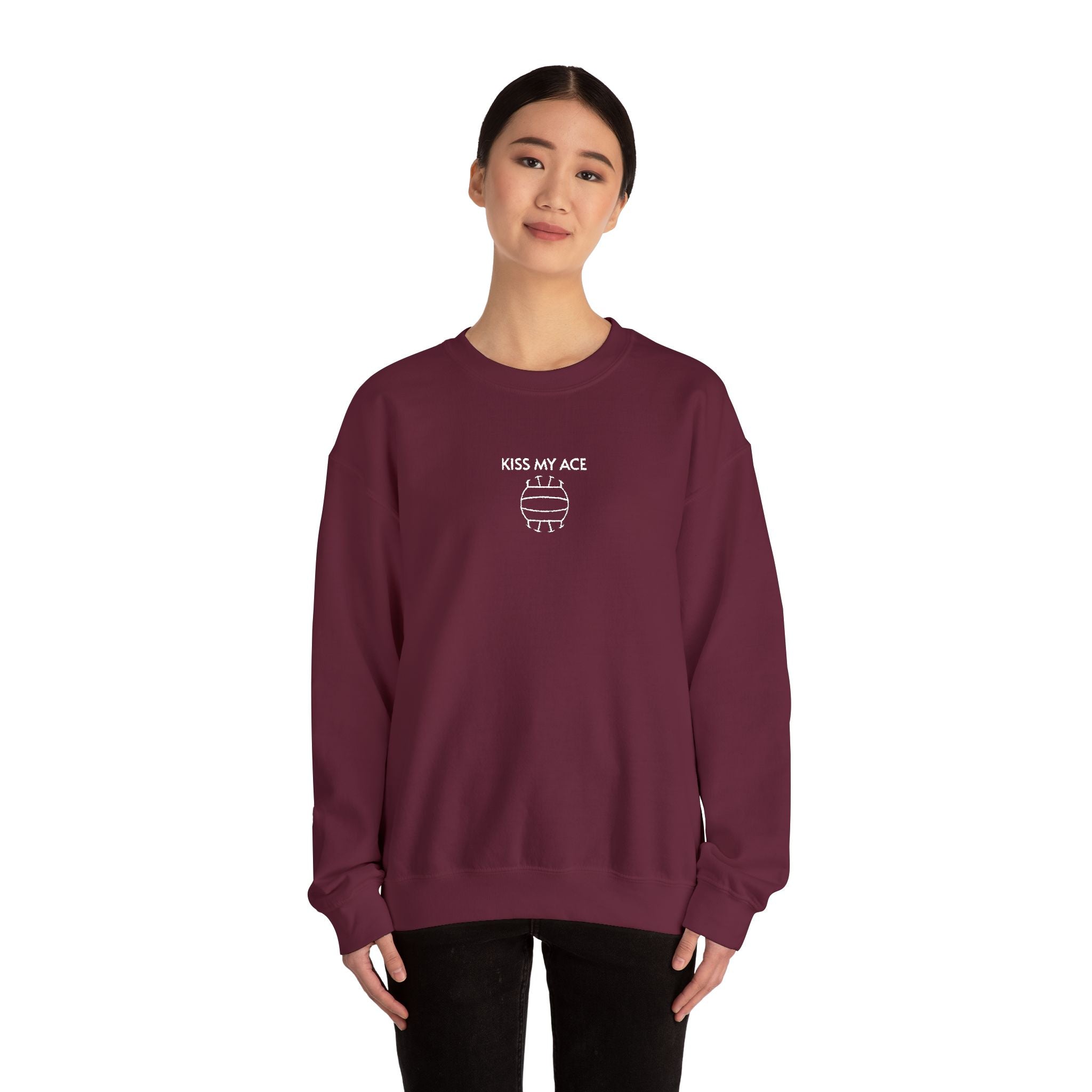 Volleyball- Kiss My Ace Crewneck Sweatshirt- Unisex