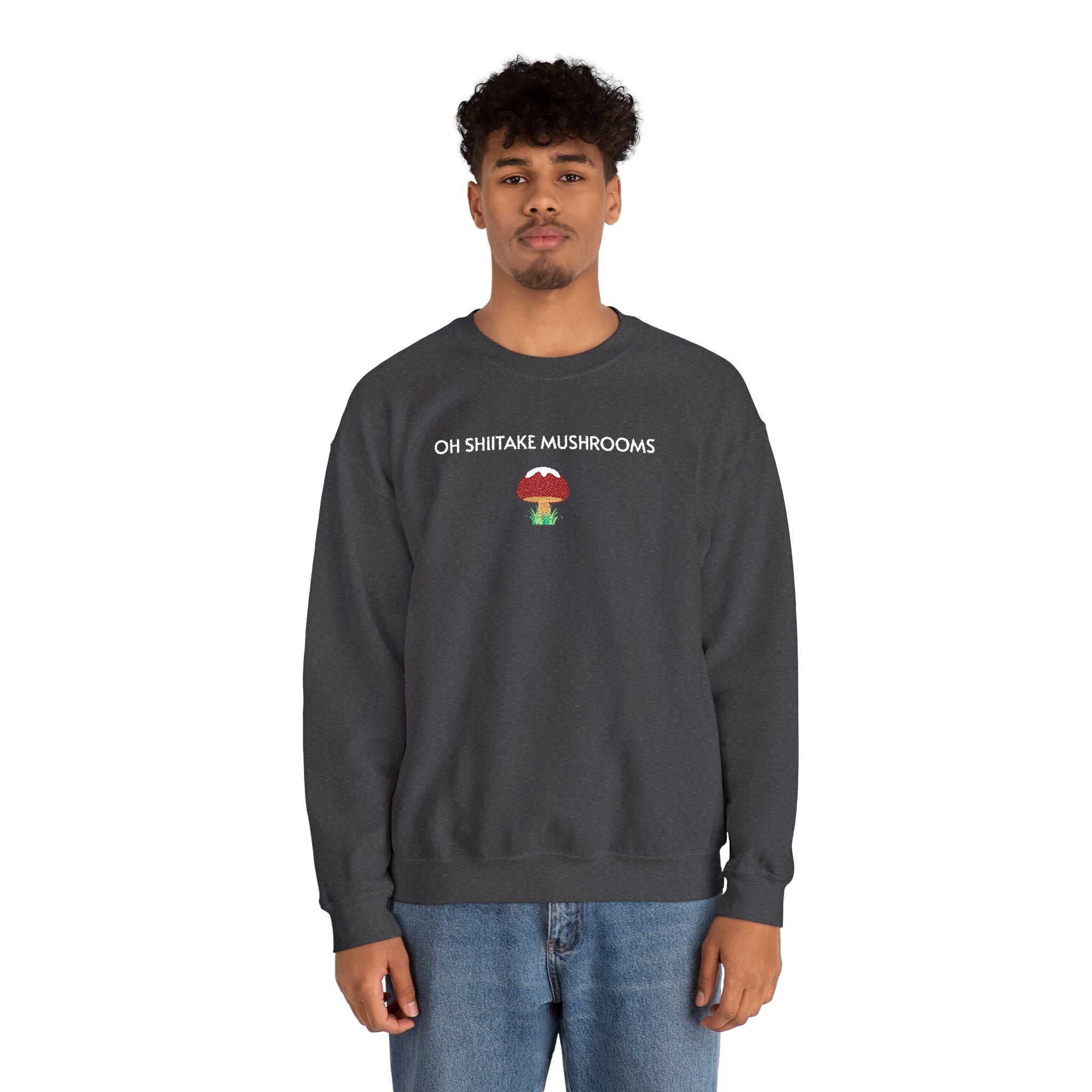 Oh Shiitake Mushrooms Crewneck Sweatshirt- Unisex
