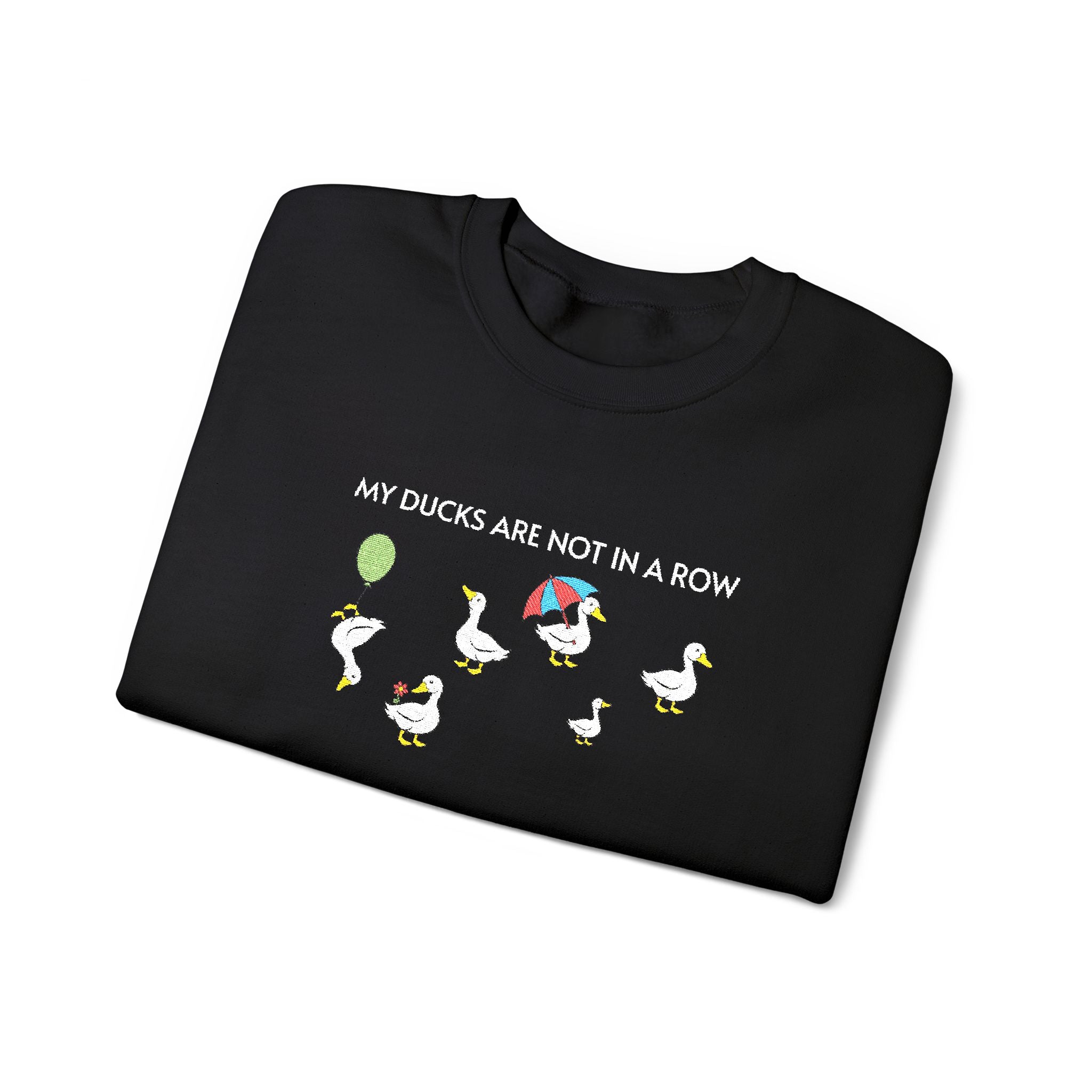 Ducks In A Row Crewneck Sweatshirt- Unisex
