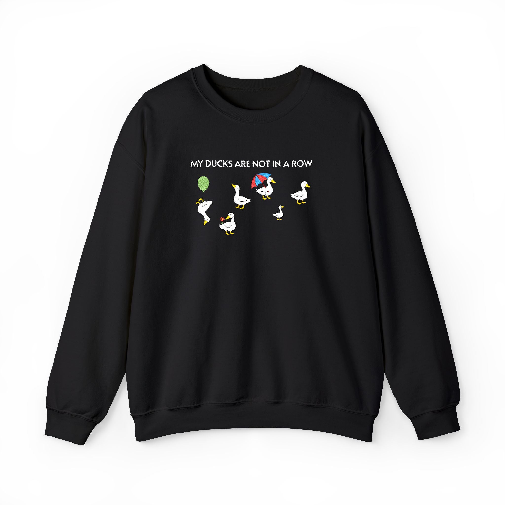Ducks In A Row Crewneck Sweatshirt- Unisex
