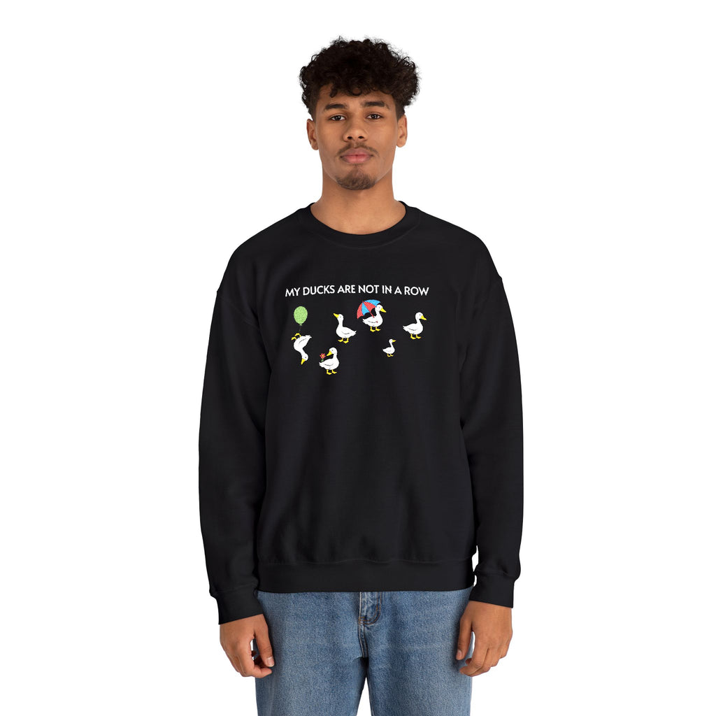 Ducks In A Row Crewneck Sweatshirt- Unisex