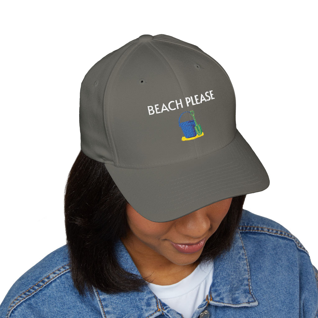 Beach Please Cap | Embroidered structured hat
