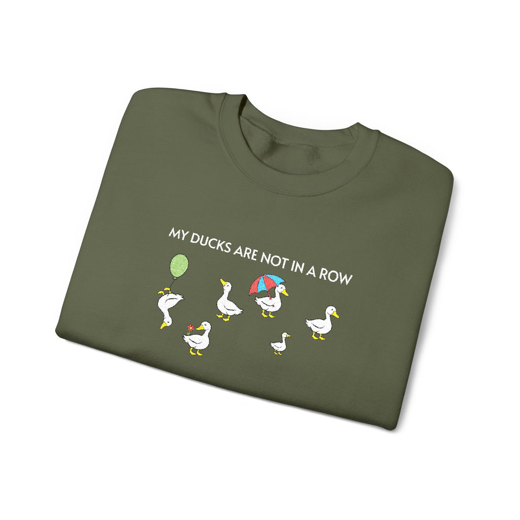 Ducks In A Row Crewneck Sweatshirt- Unisex