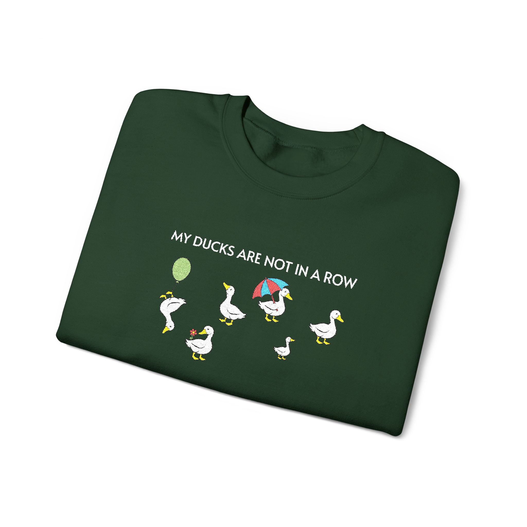 Ducks In A Row Crewneck Sweatshirt- Unisex