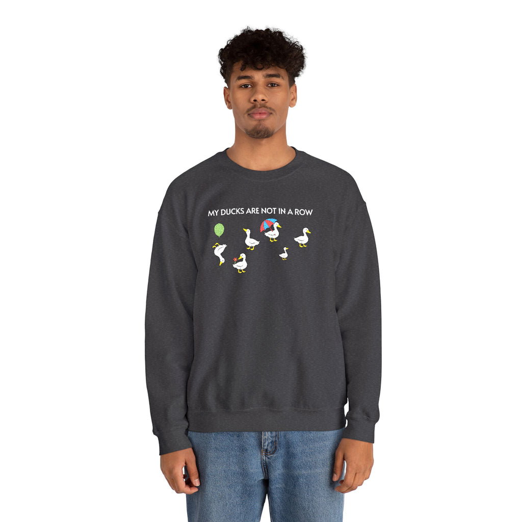 Ducks In A Row Crewneck Sweatshirt- Unisex