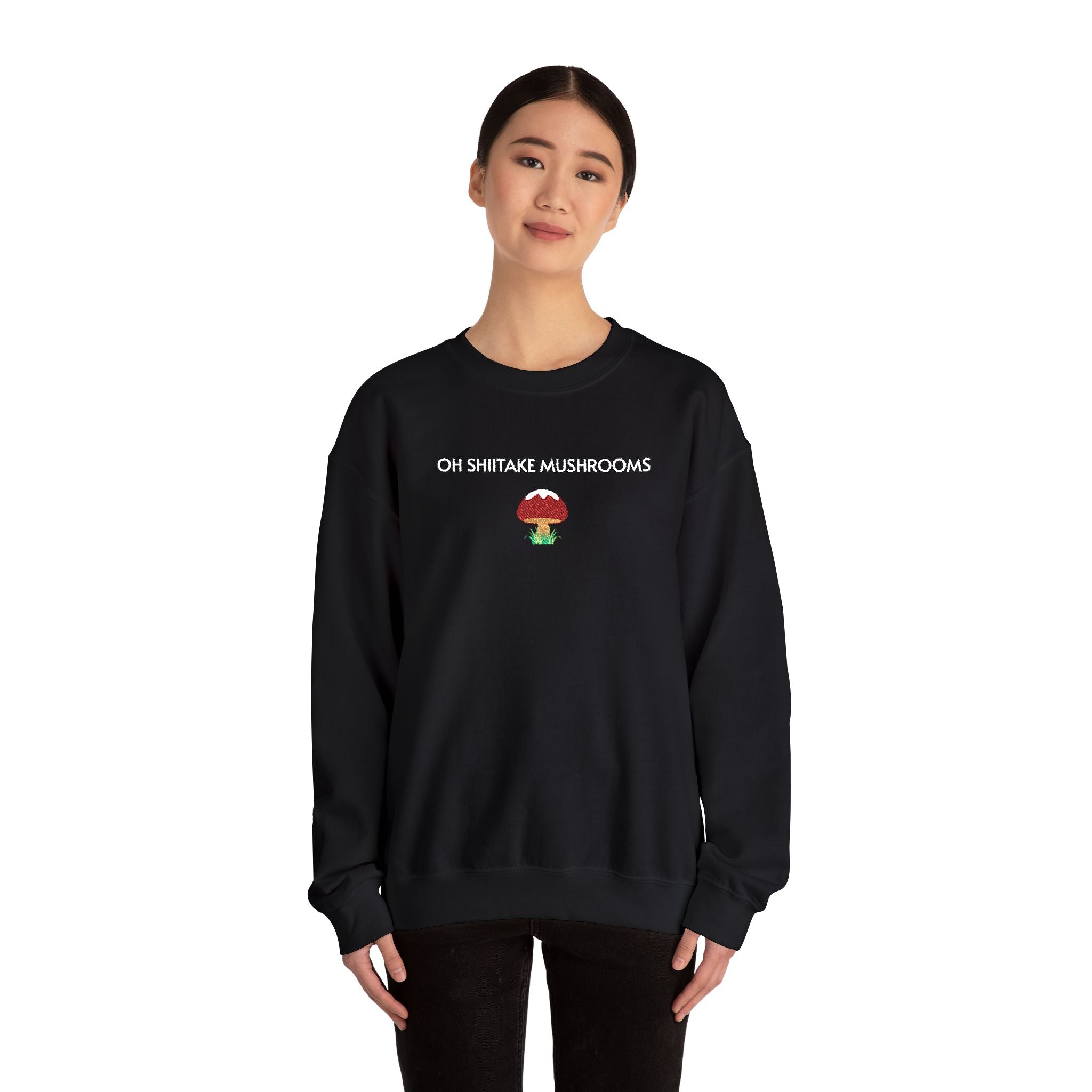 Oh Shiitake Mushrooms Crewneck Sweatshirt- Unisex