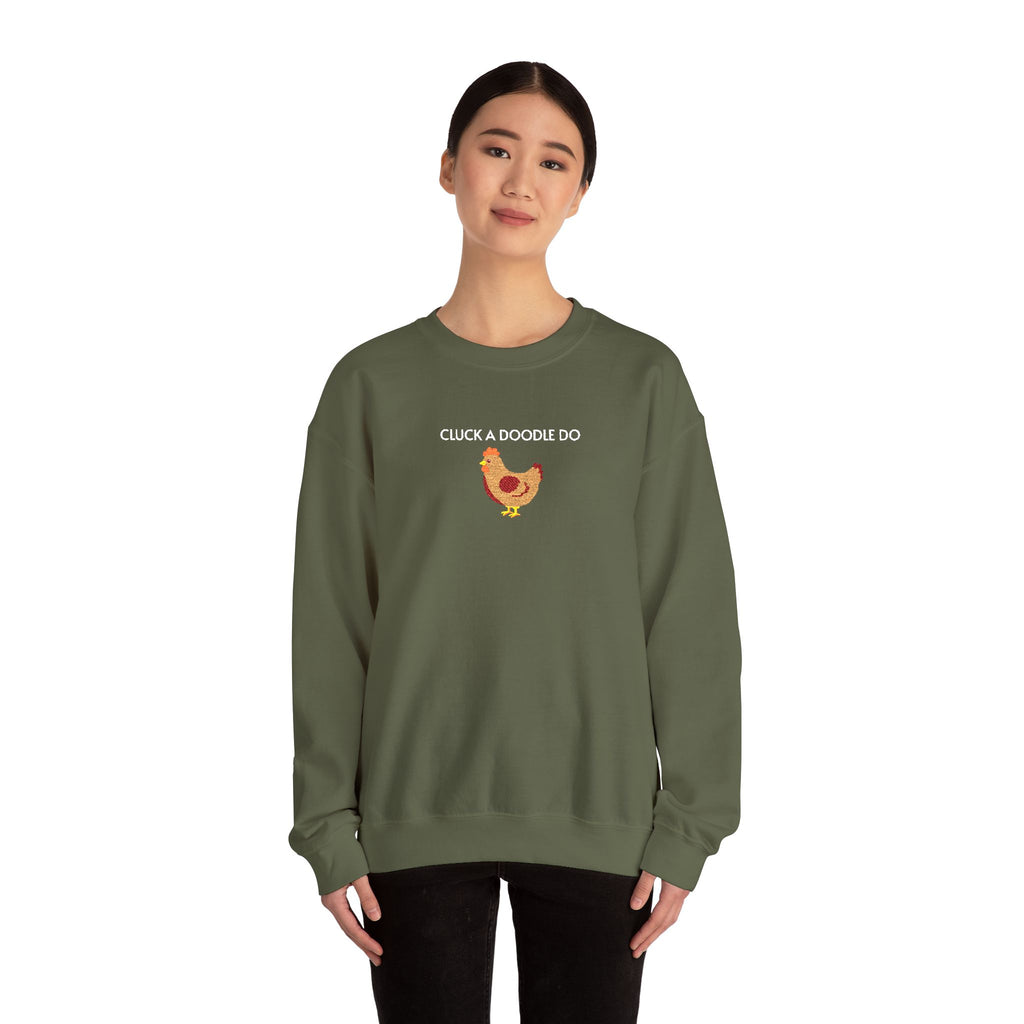 Cluck a Doodle Do Crewneck Sweatshirt- Unisex
