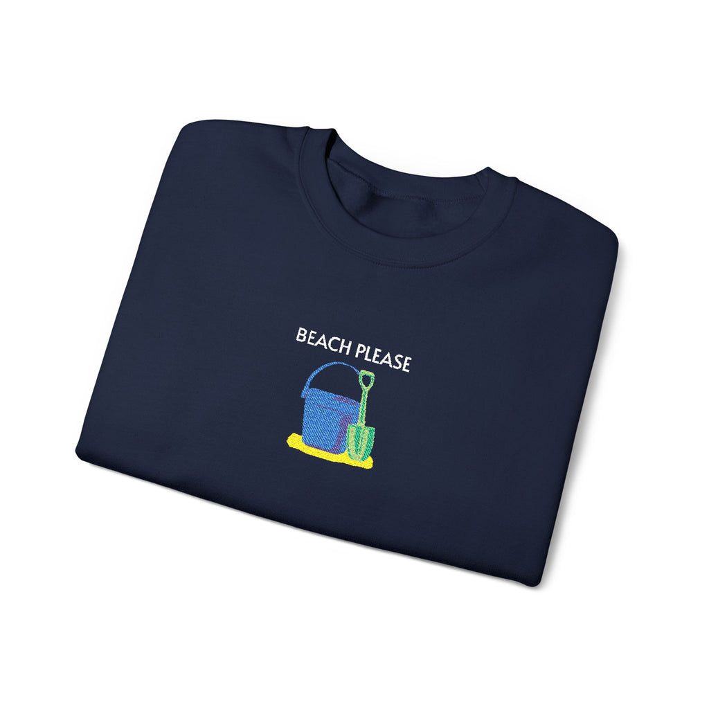 Beach Please Crewneck Sweatshirt- Unisex