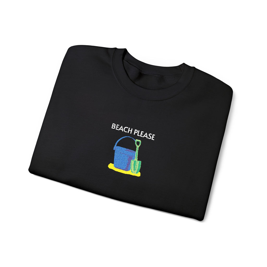 Beach Please Crewneck Sweatshirt- Unisex