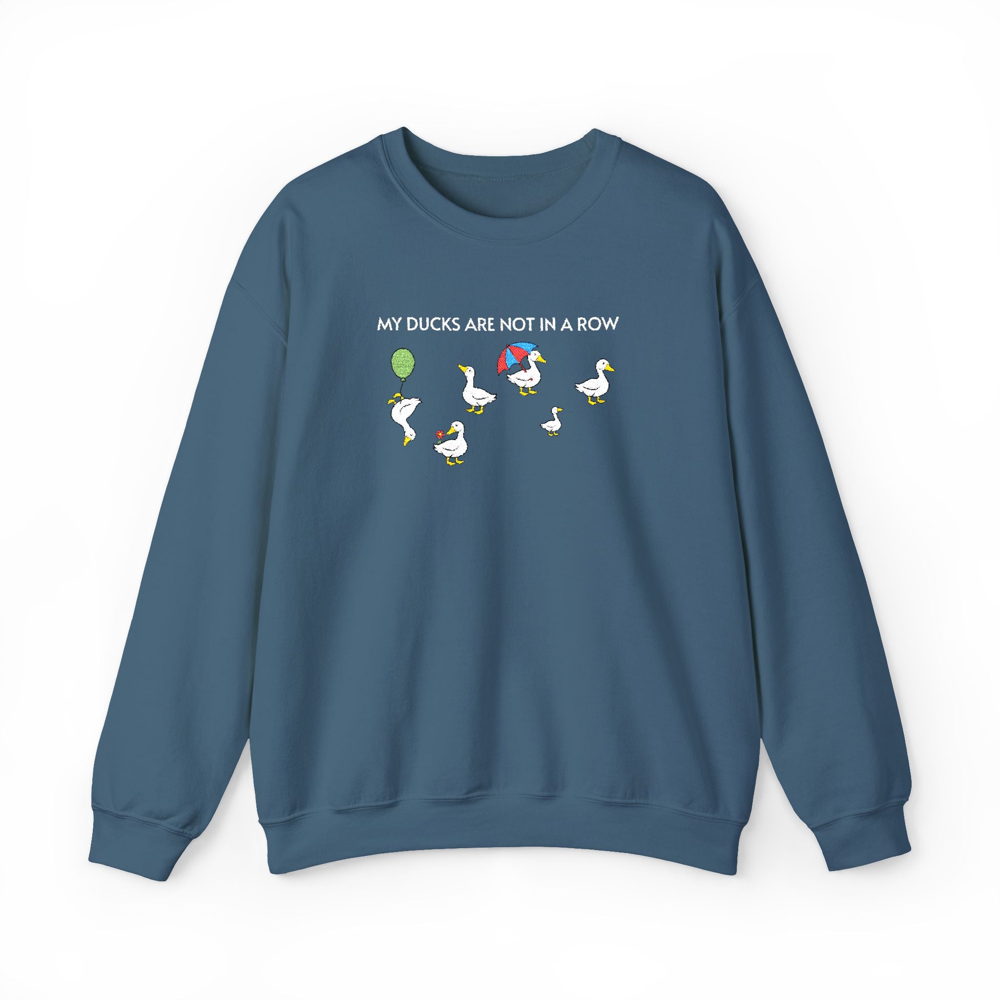 Ducks In A Row Crewneck Sweatshirt- Unisex