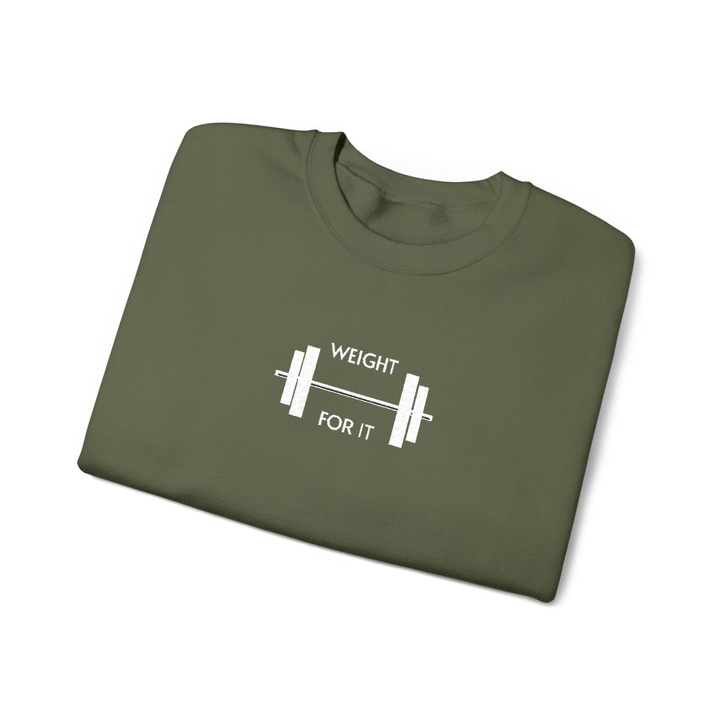 Weightlifting- Weight For It Crewneck Sweatshirt- Unisex