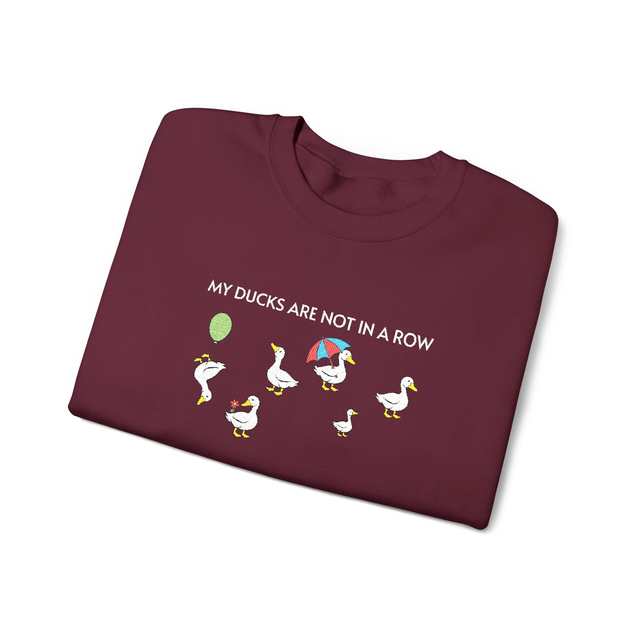 Ducks In A Row Crewneck Sweatshirt- Unisex