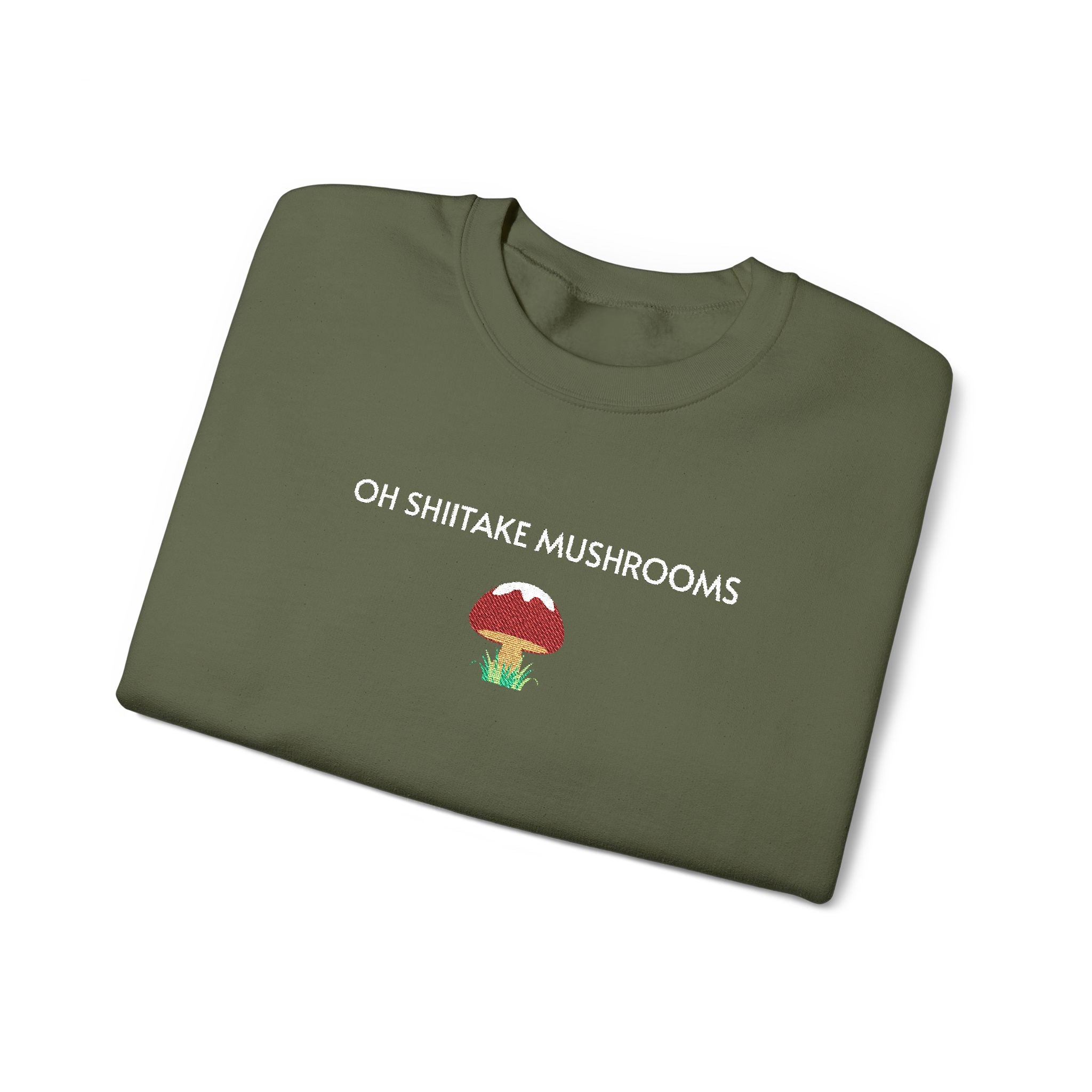 Oh Shiitake Mushrooms Crewneck Sweatshirt- Unisex