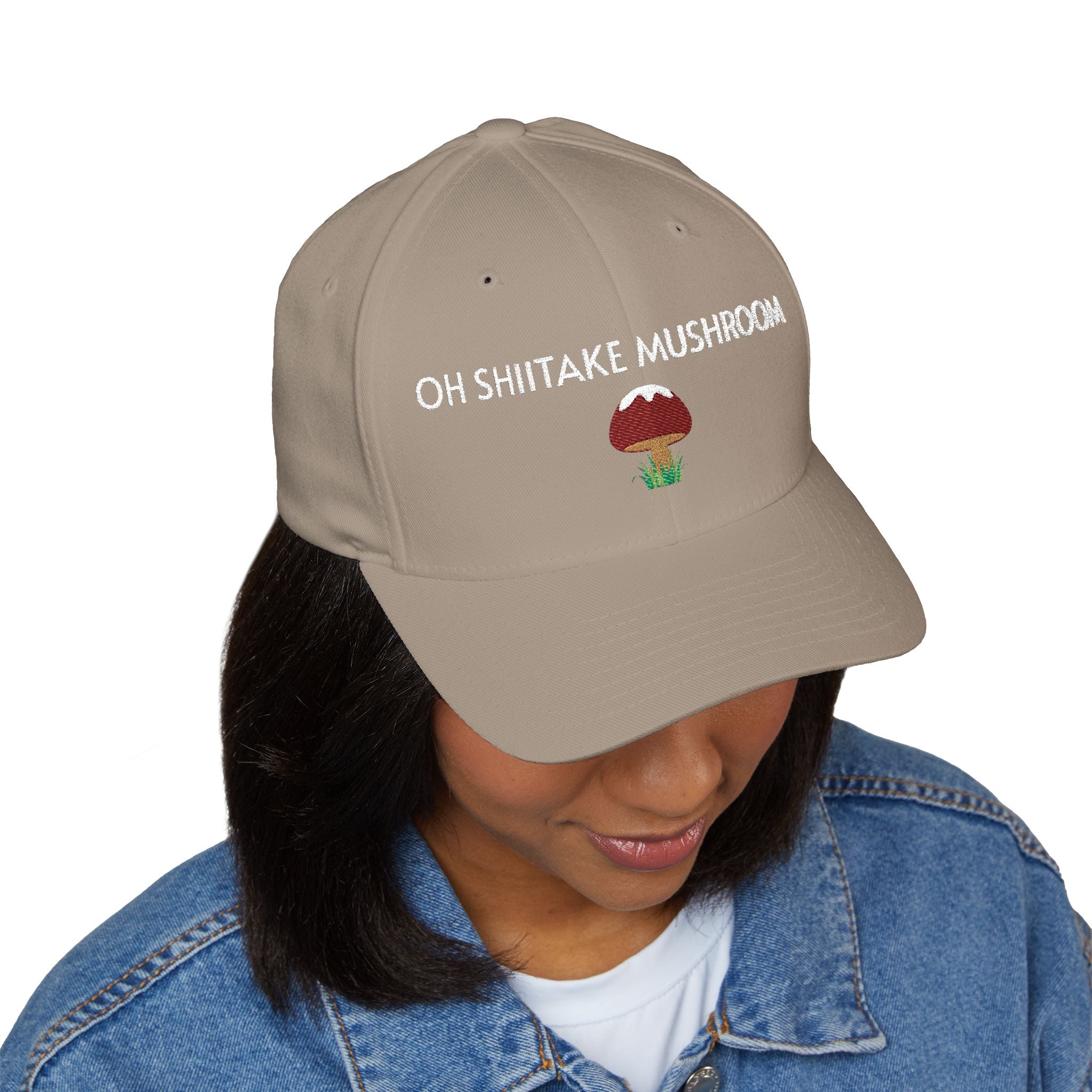 Oh Shiitake Mushroom Cap | Embroidered structured hat