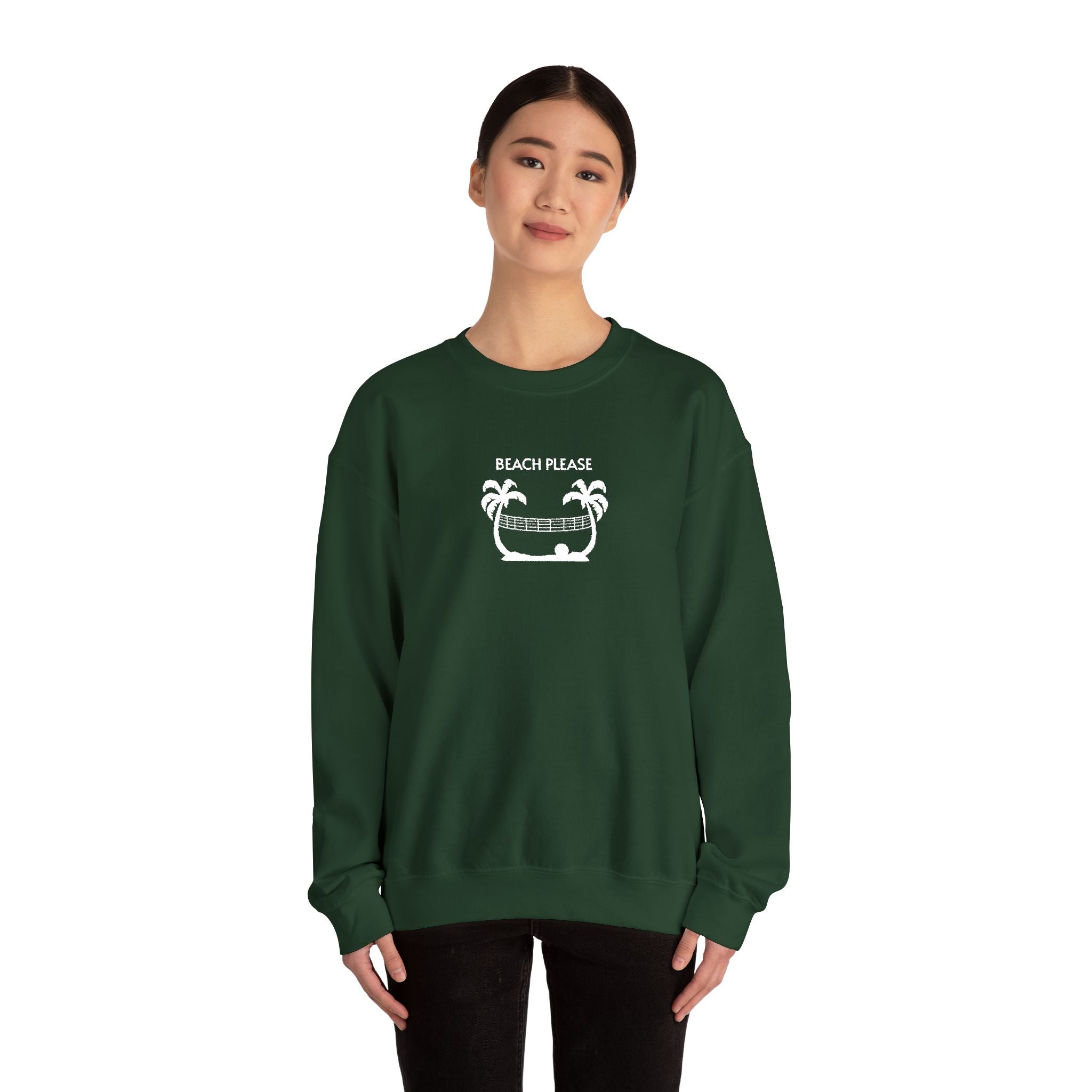 Volleyball- Beach Pease Crewneck Sweatshirt- Unisex