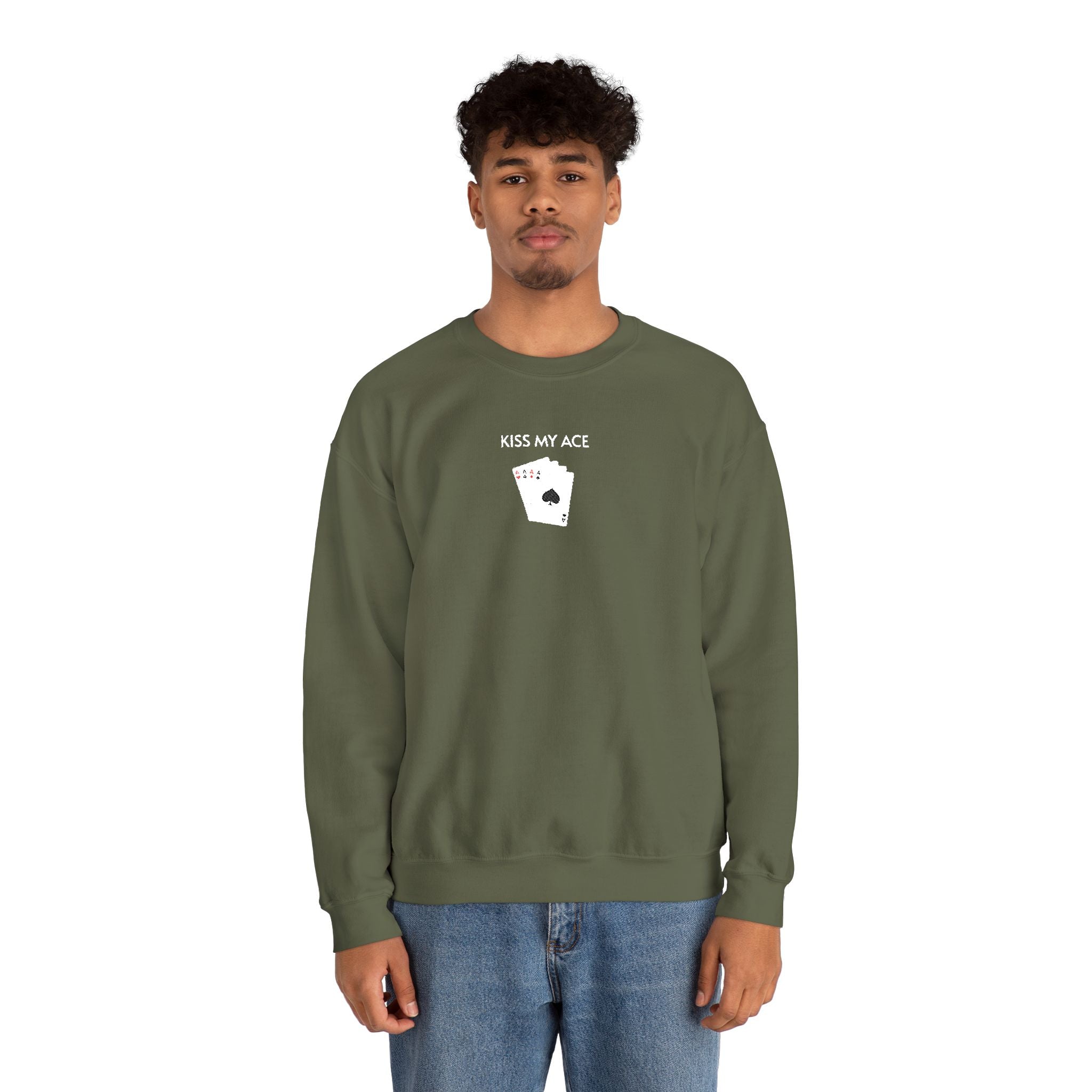 Kiss My Ace Crewneck Sweatshirt- Unisex