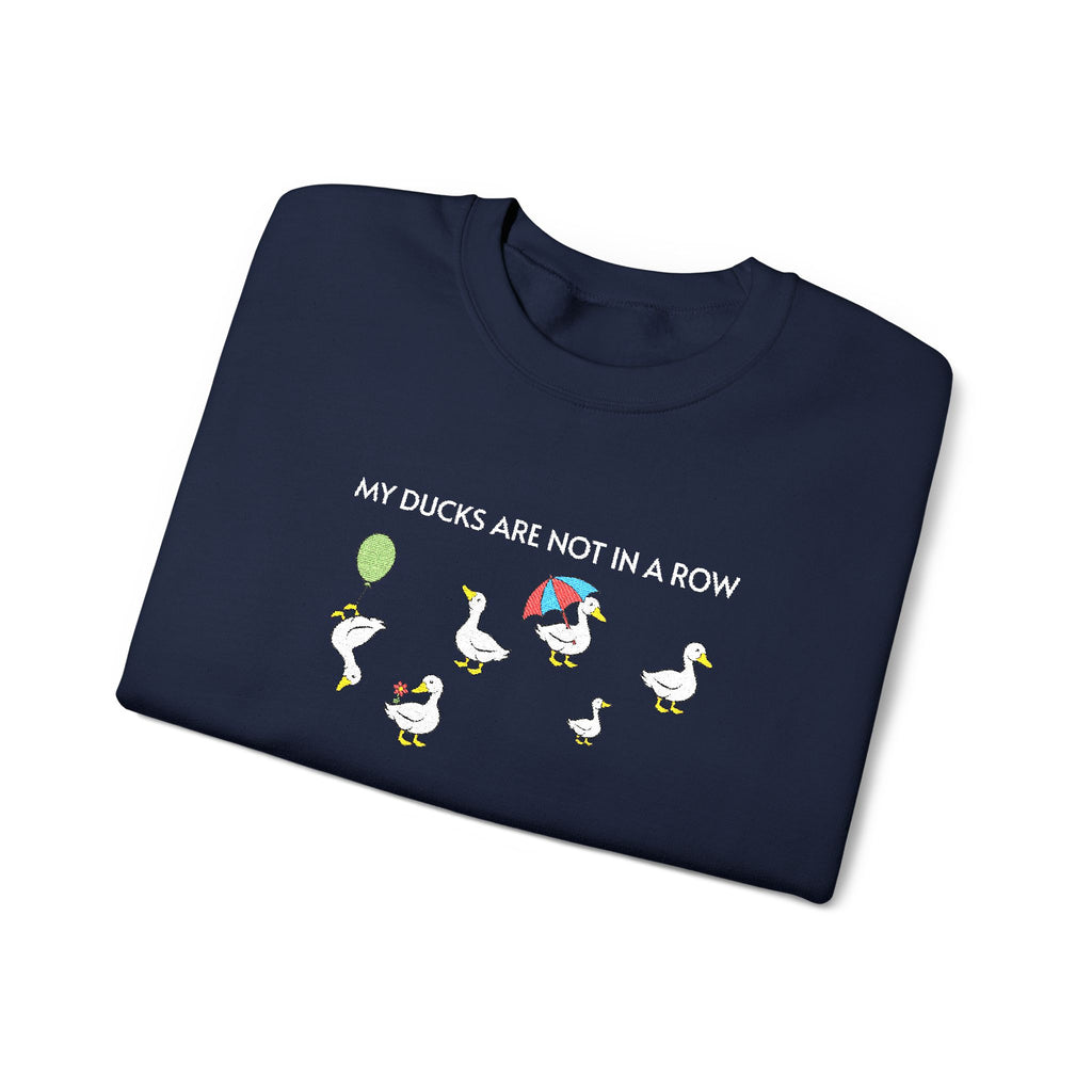 Ducks In A Row Crewneck Sweatshirt- Unisex