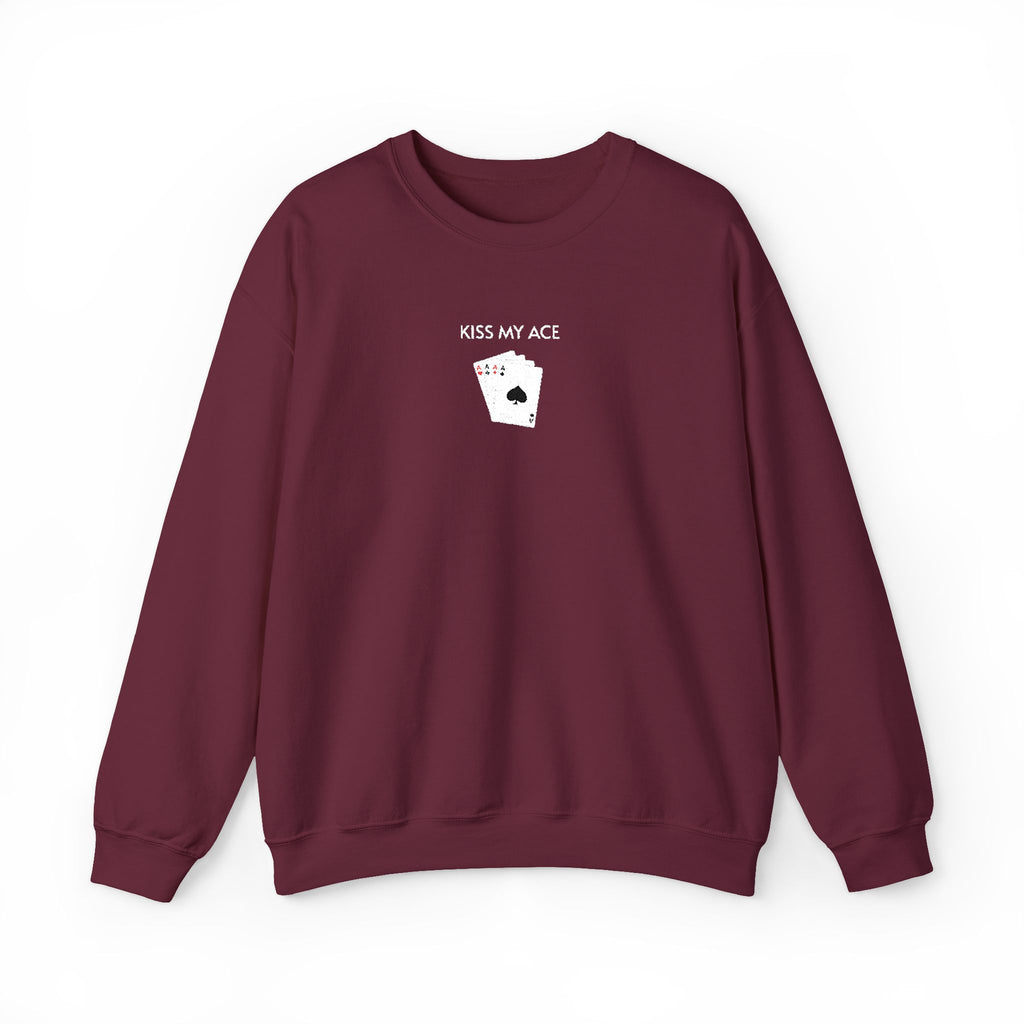 Kiss My Ace Crewneck Sweatshirt- Unisex