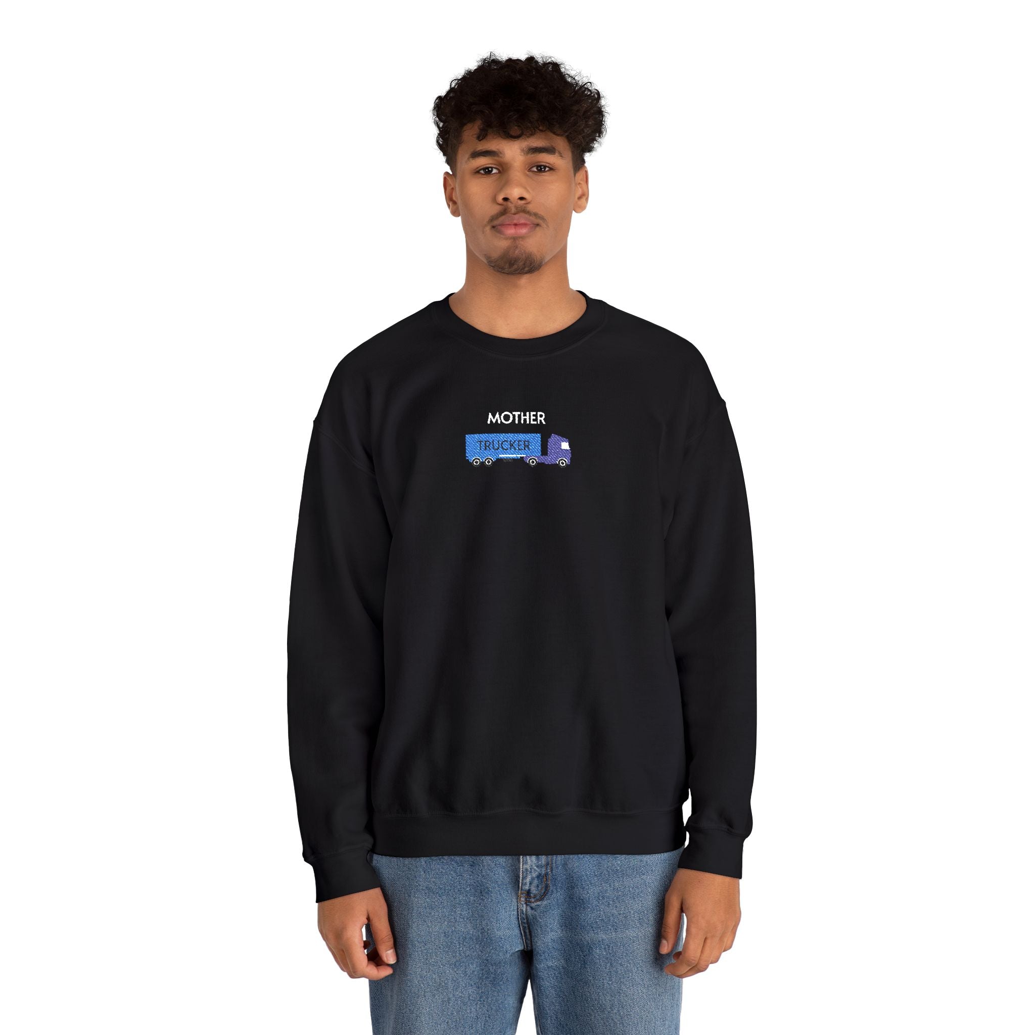 Mother Trucker Crewneck Sweatshirt- Unisex