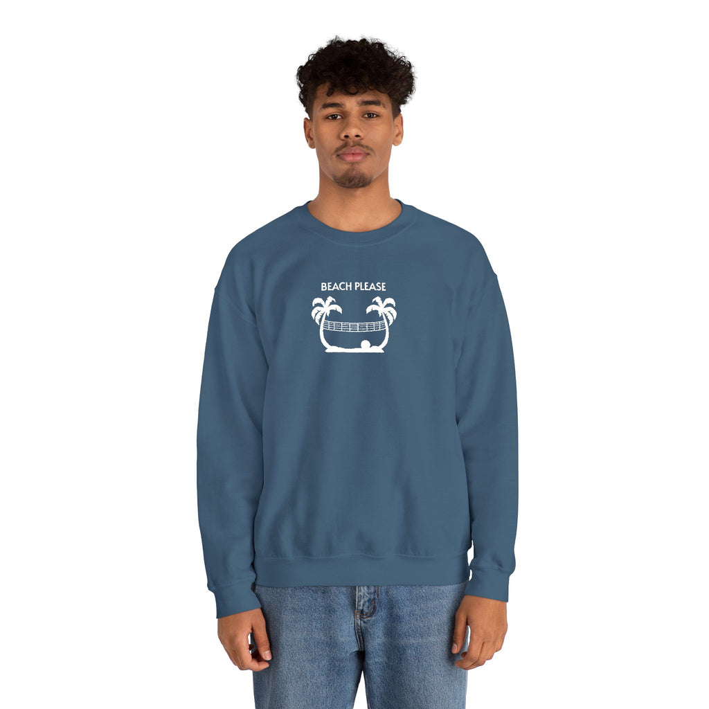 Volleyball- Beach Pease Crewneck Sweatshirt- Unisex