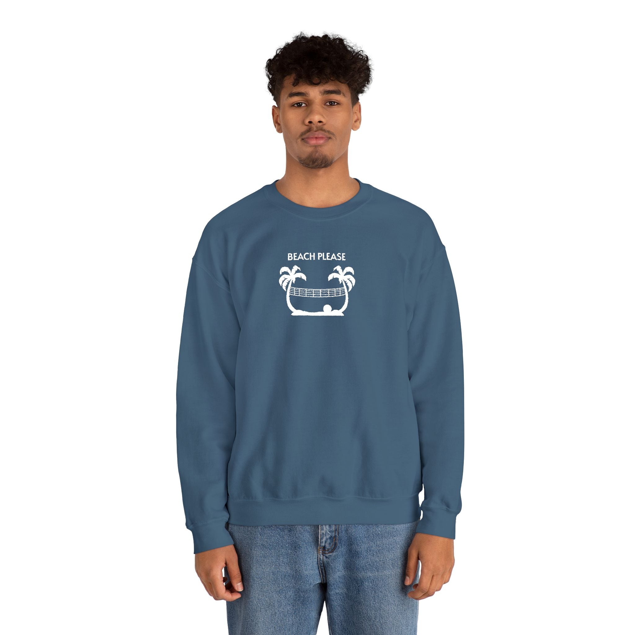 Volleyball- Beach Pease Crewneck Sweatshirt- Unisex