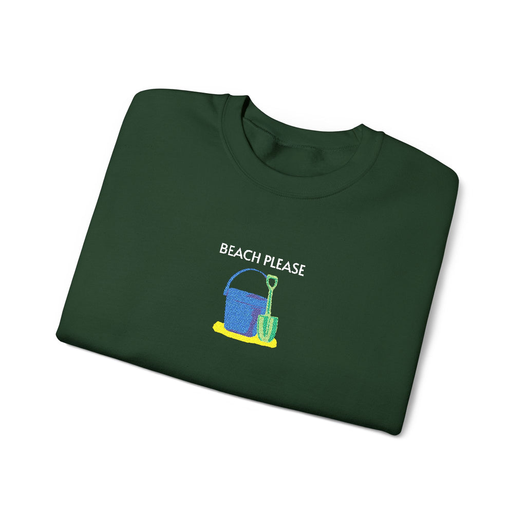 Beach Please Crewneck Sweatshirt- Unisex