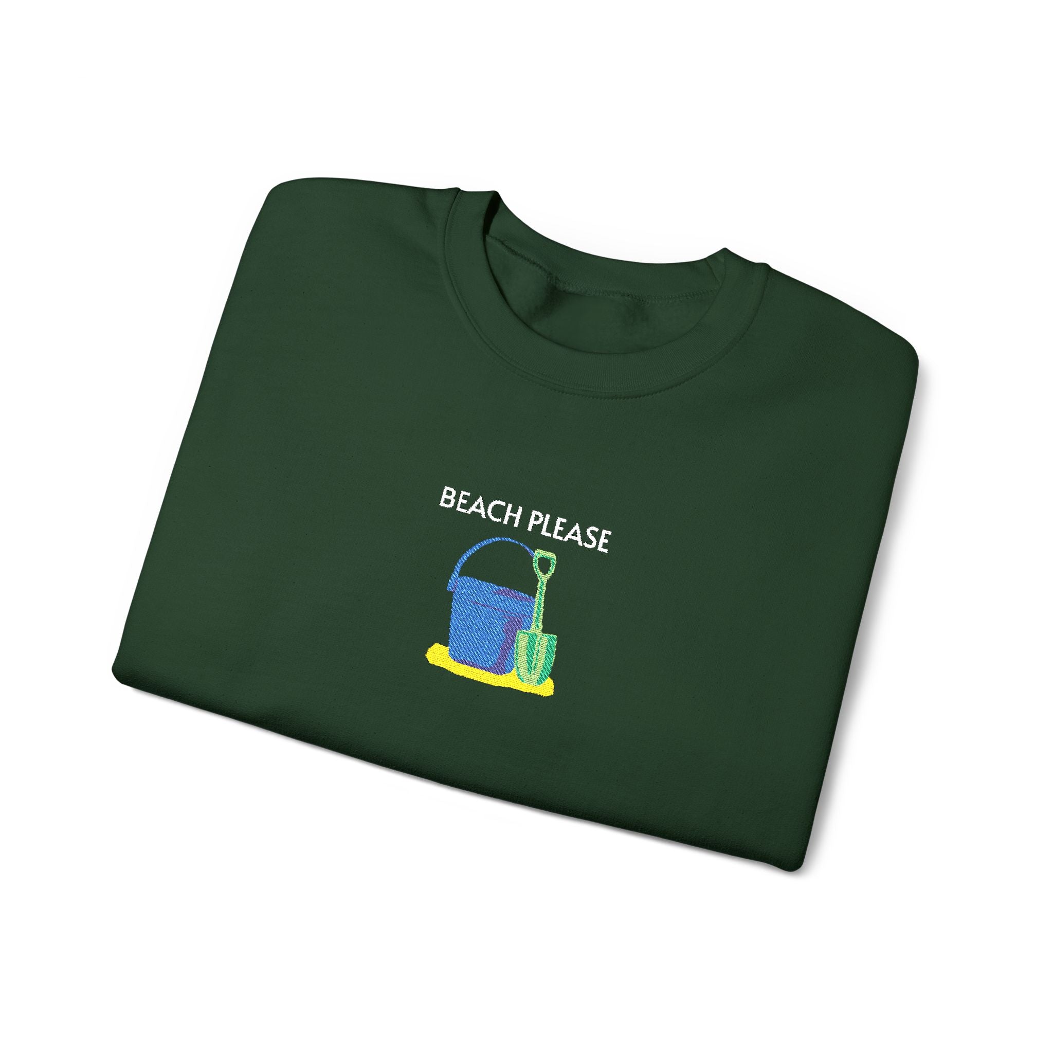 Beach Please Crewneck Sweatshirt- Unisex