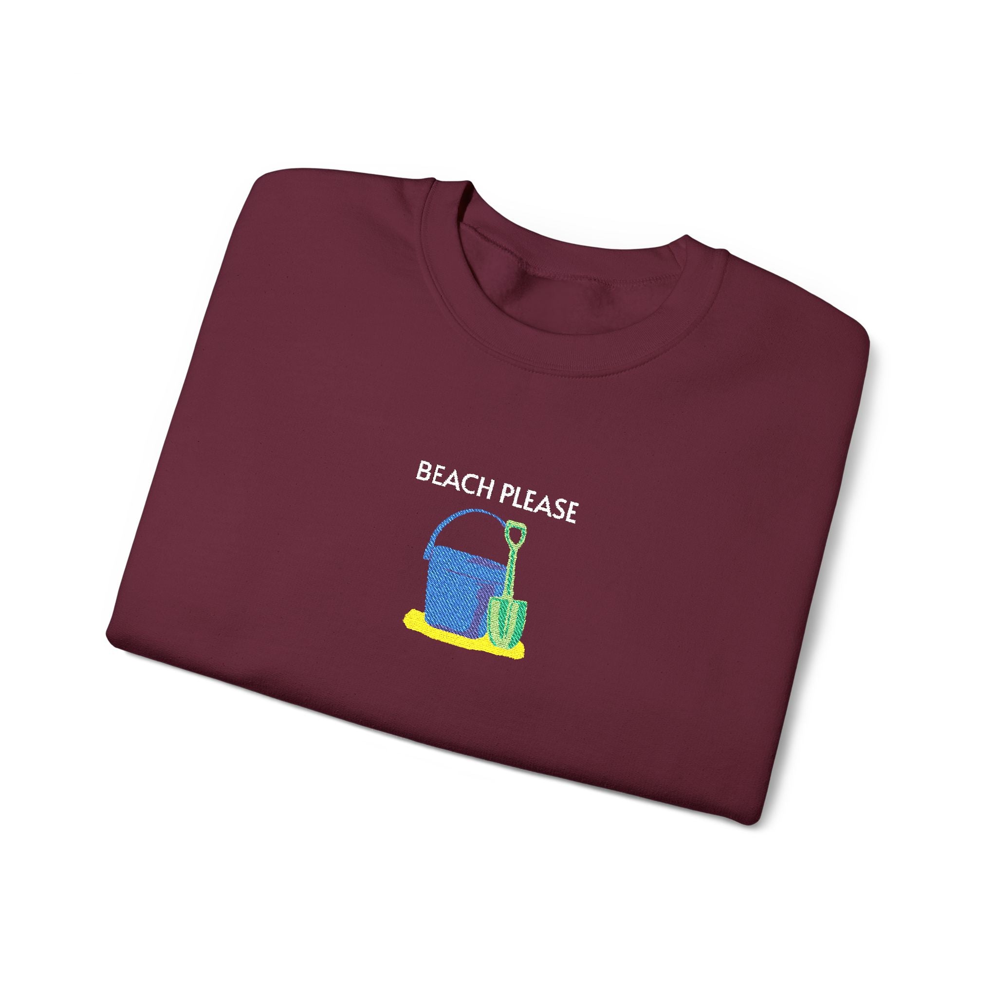Beach Please Crewneck Sweatshirt- Unisex