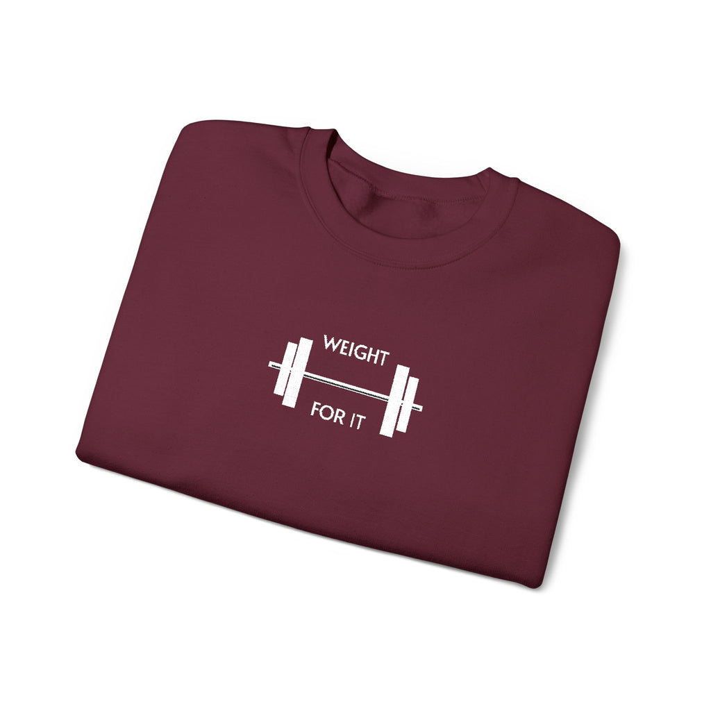 Weightlifting- Weight For It Crewneck Sweatshirt- Unisex