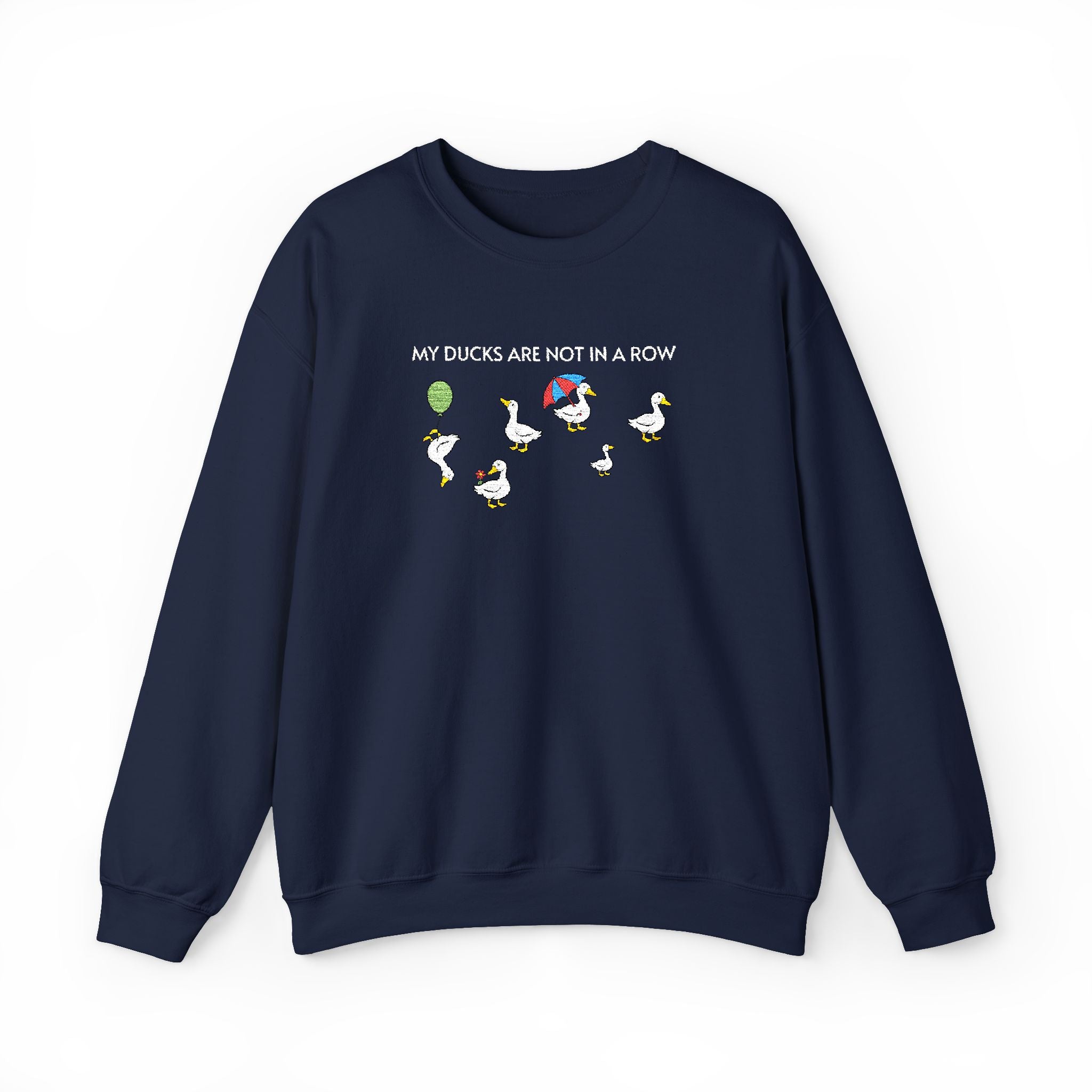 Ducks In A Row Crewneck Sweatshirt- Unisex