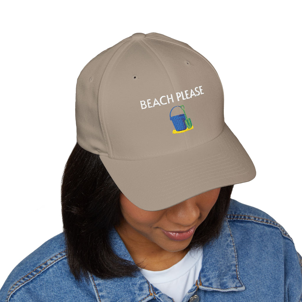 Beach Please Cap | Embroidered structured hat