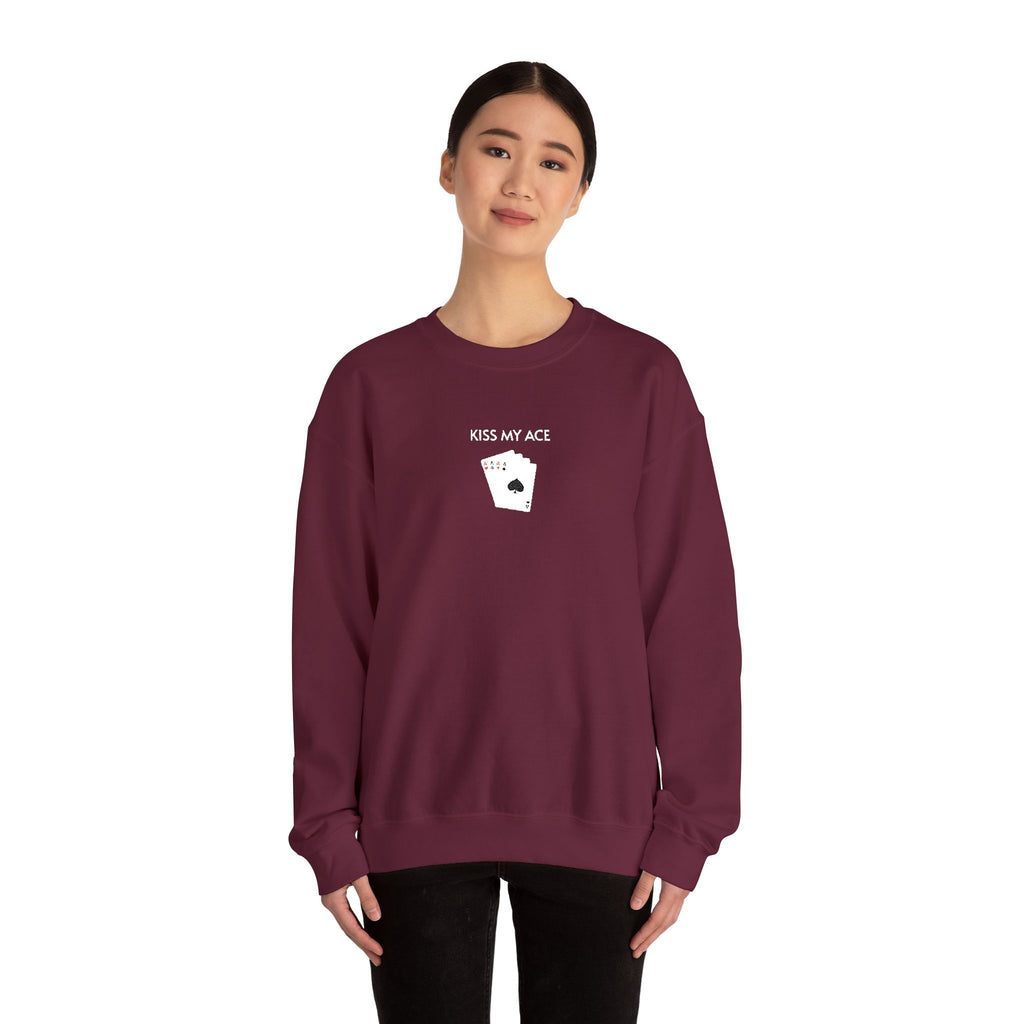 Kiss My Ace Crewneck Sweatshirt- Unisex