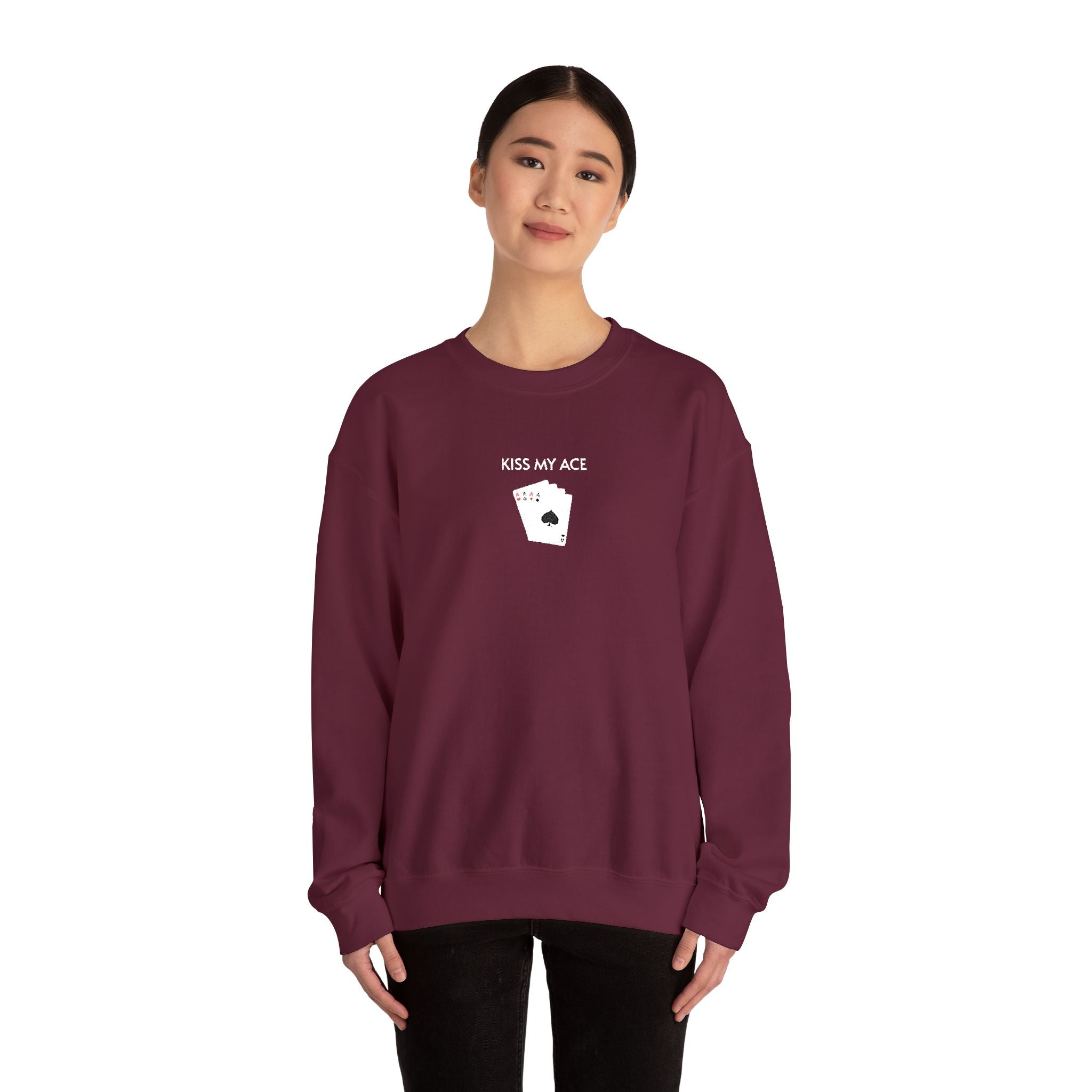 Kiss My Ace Crewneck Sweatshirt- Unisex